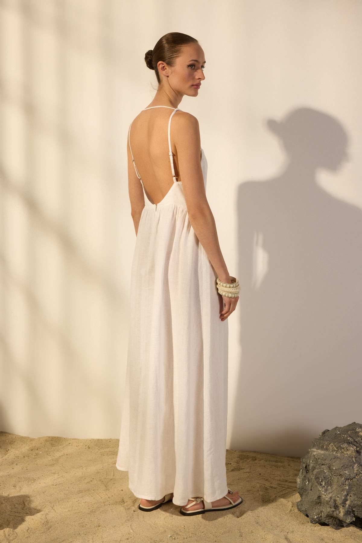 Trendyol Collection-Rochie maxi albă 100% in TWOSS25EL00643 4