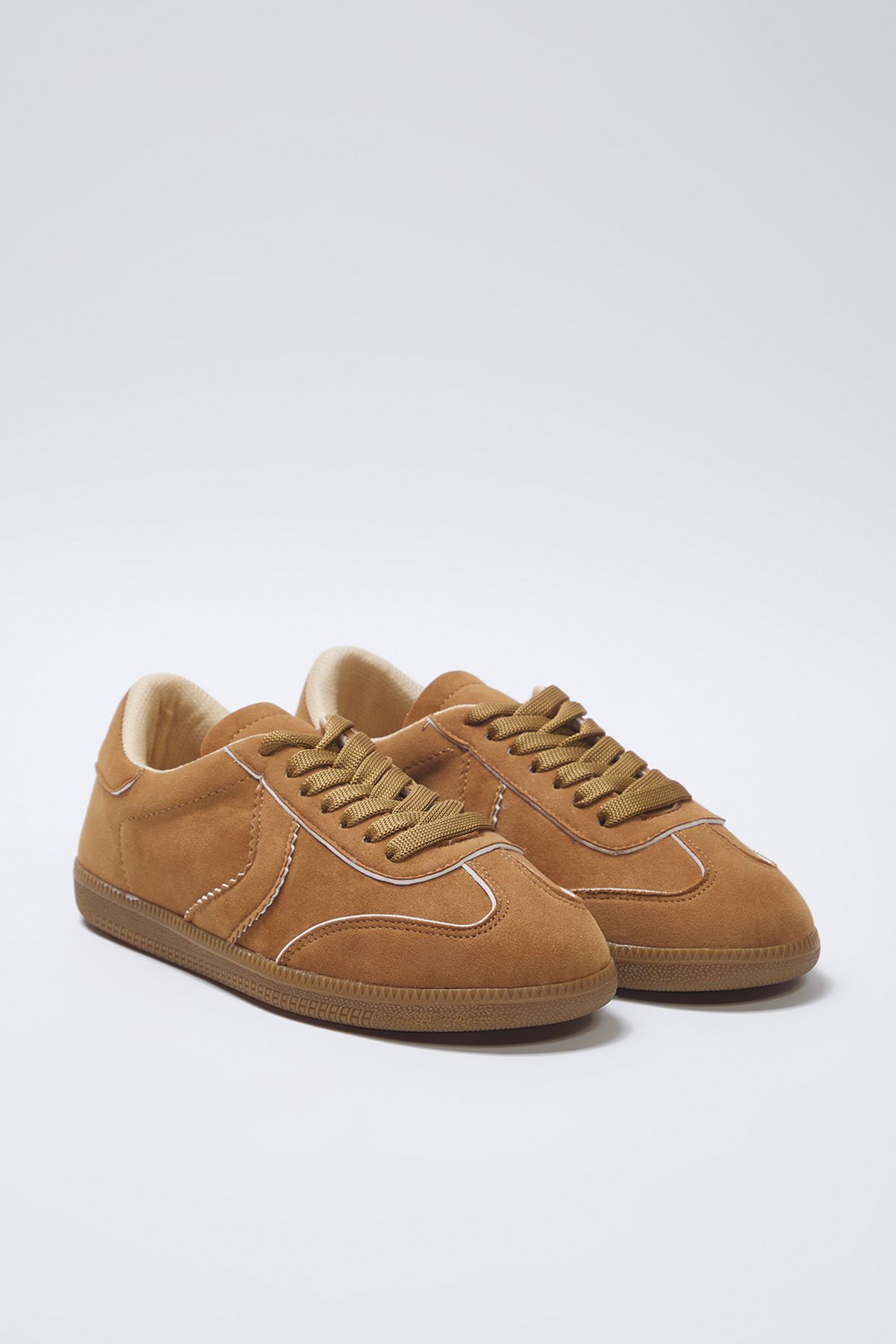 TRENDYOL SHOES-Hnědé šněrovací unisex tenisky TAKSS25SN00055 6