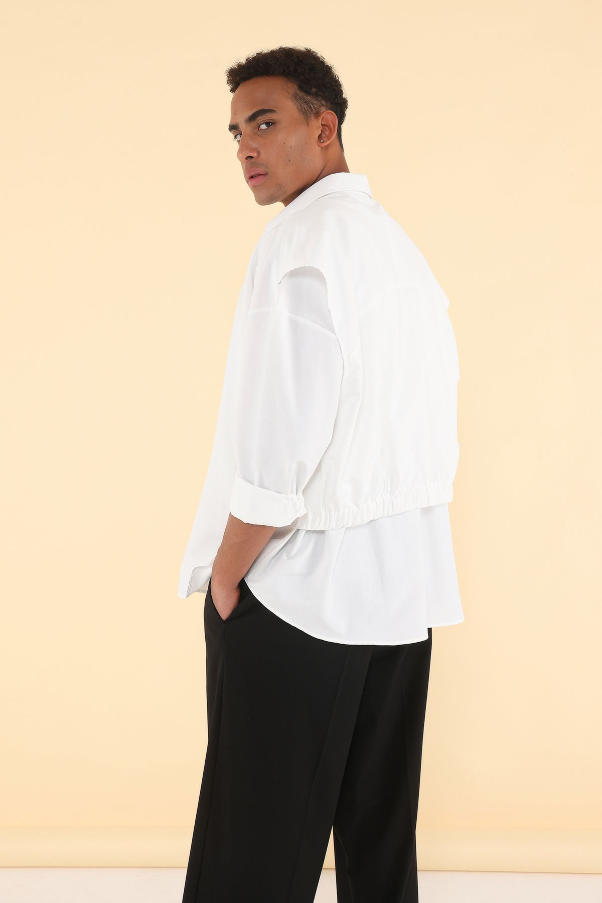 Trendyol Collection-Cămașă albă oversize - TMNSS25GO00045 3