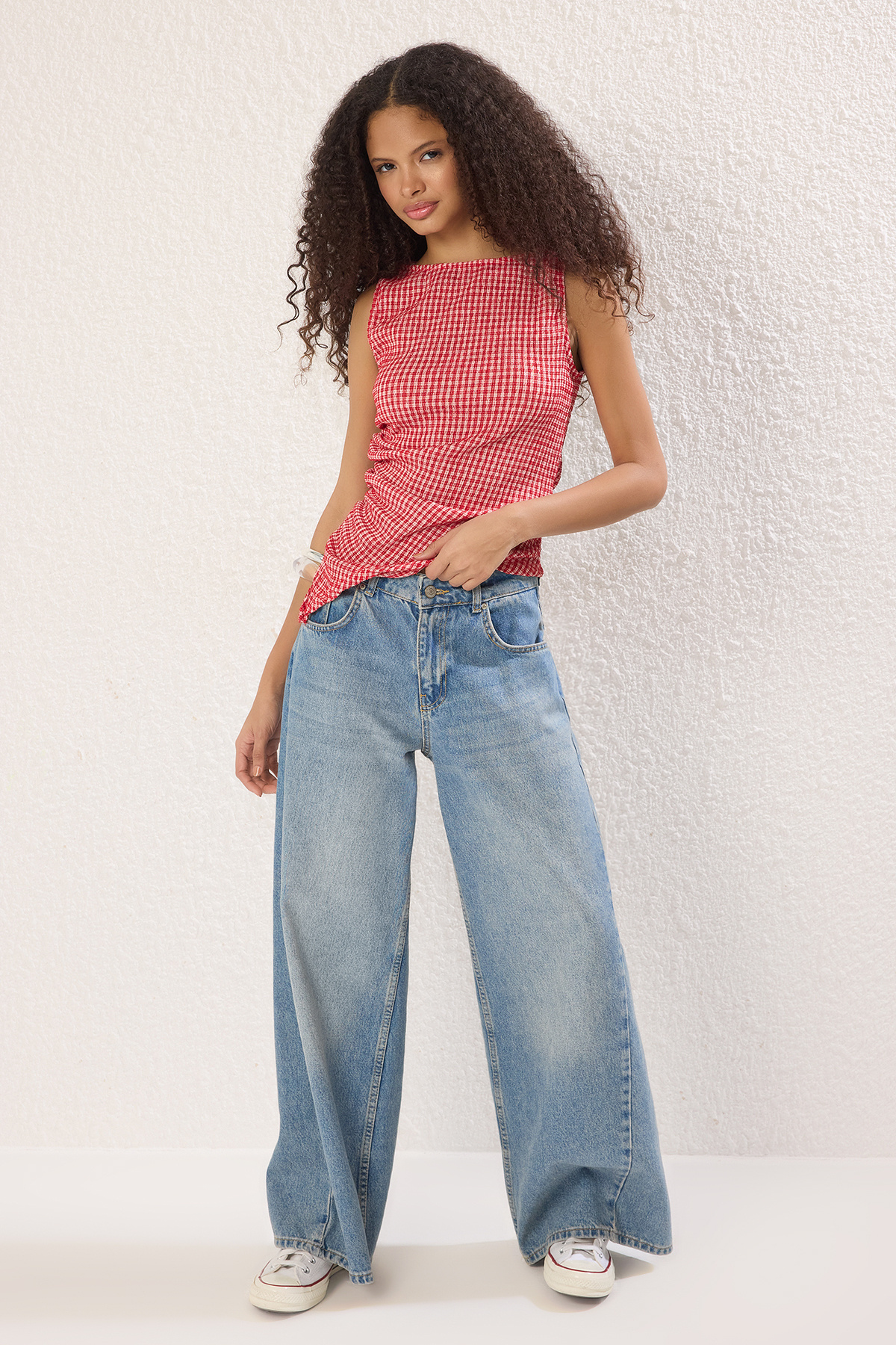 Trendyol Collection-Red Fitted Stretchy Knitted Blouse / Twooss25Bz00261 2