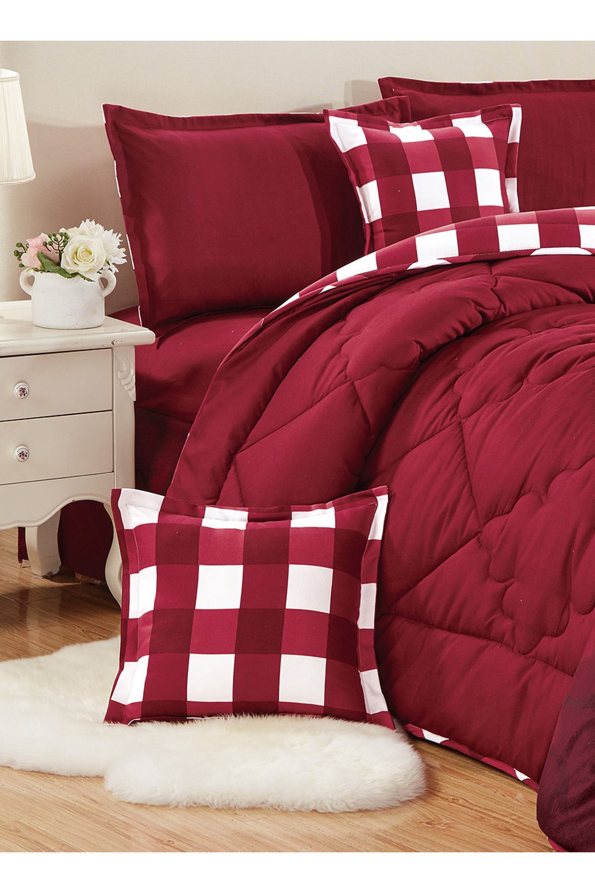 Generic-Comforter Set 4 Piece Single Size Elegant Bedspread Lightweight Comforter Duvet included 3