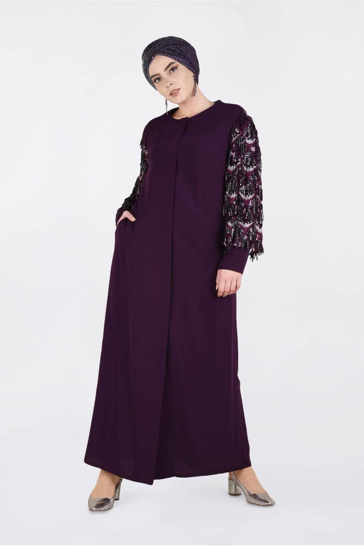 منگوله پولکی با جزئیات ABAYA 8299 Alvina
