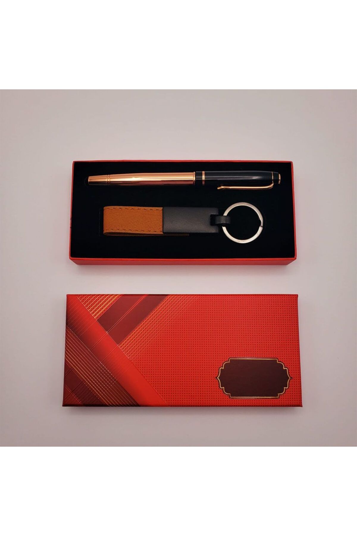SAVA HOME COLLECTİON Deri Metal Anahtarlık Ve Roller Kalem