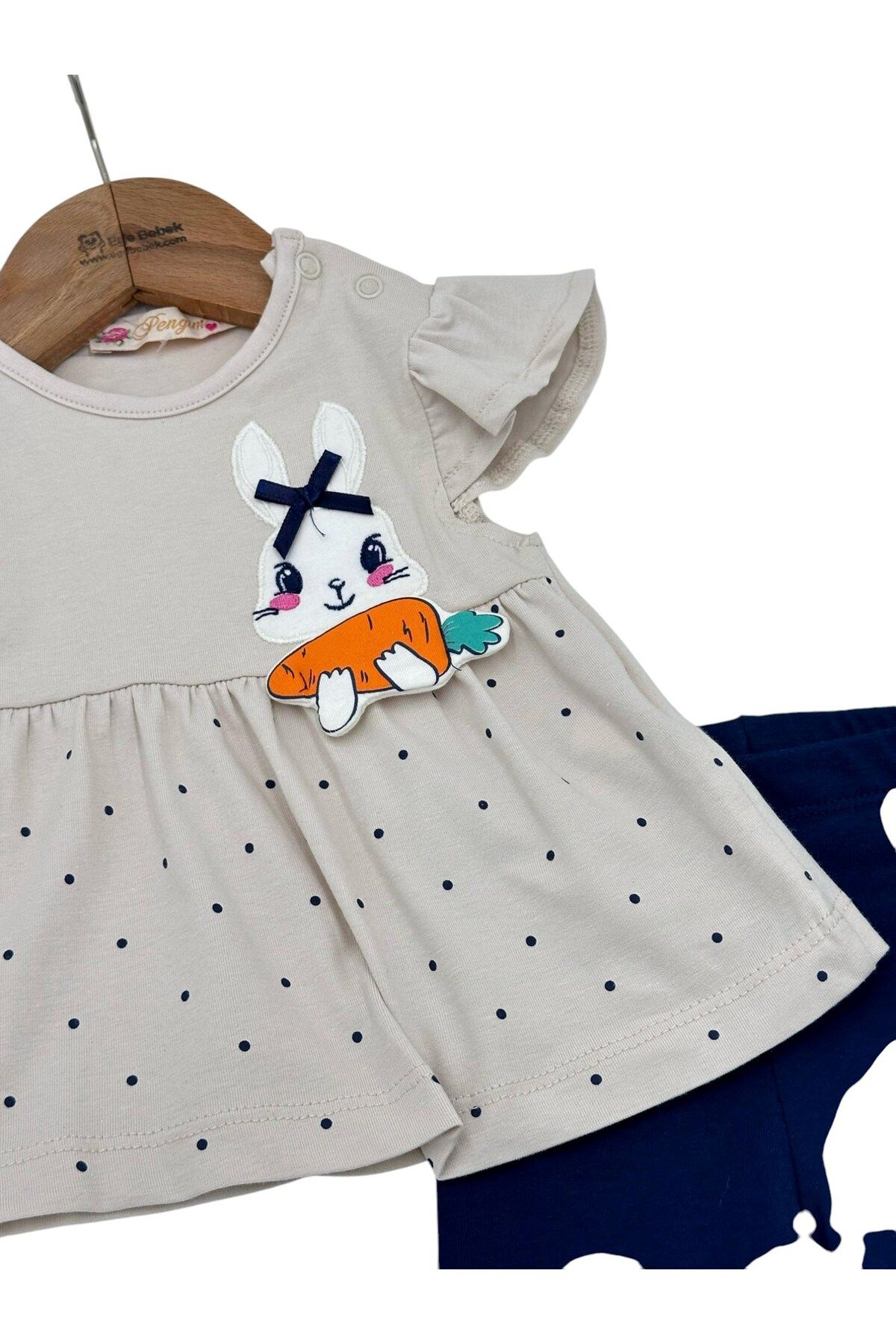 Egelite-Rabbit and Carrot Detailed Lycra Flexible Tights Suit for Age Range 3-6-9-12-18 Months 3