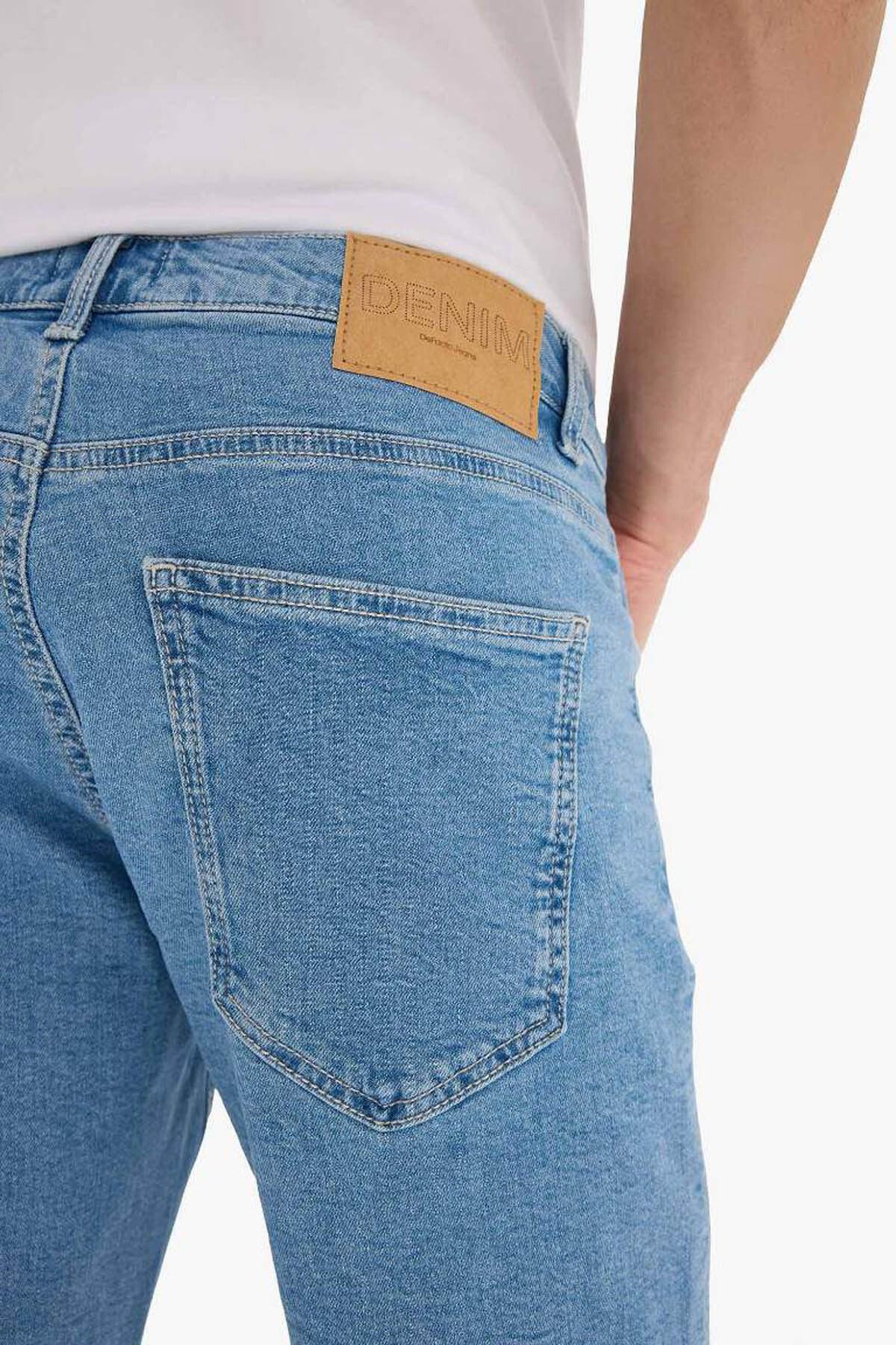 DeFacto-Regular Fit Jean Bermuda Shorts A4805Ax25Sm 2