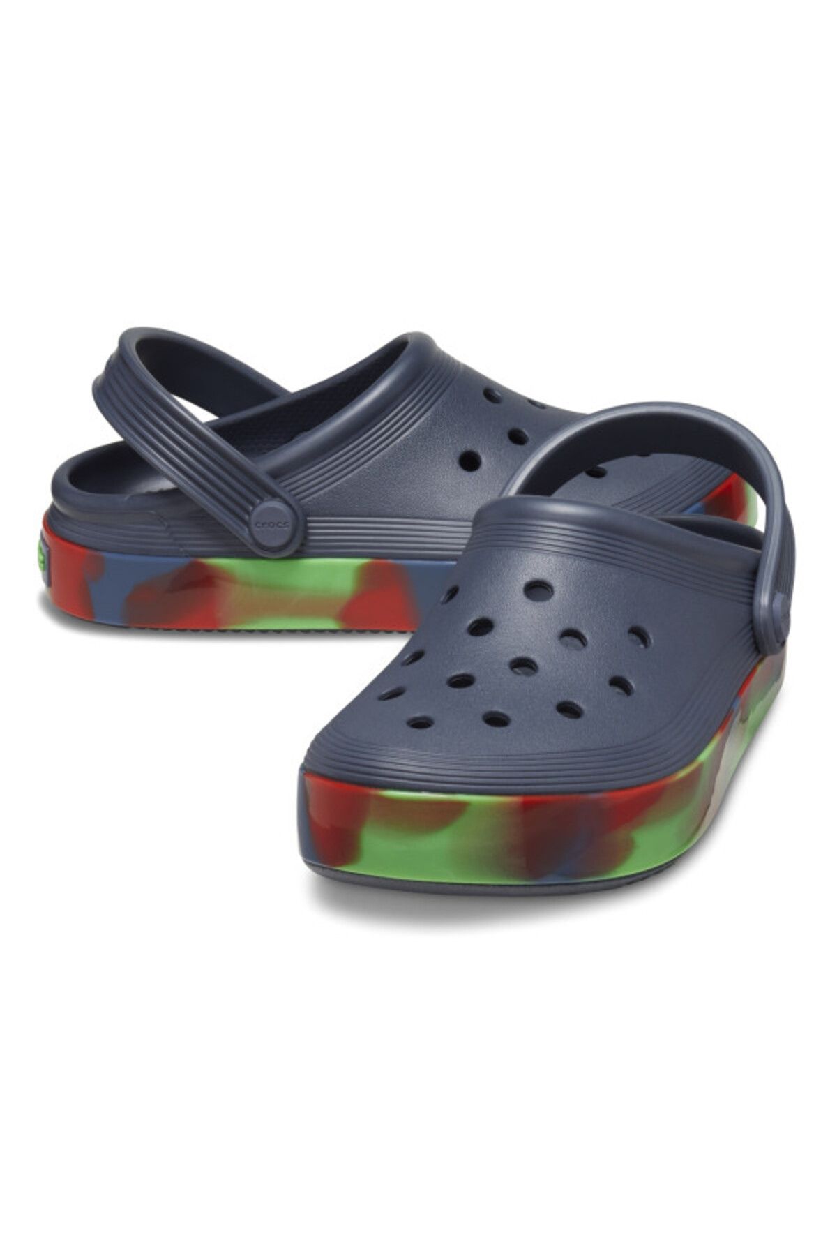 Crocs-Saboti toddler off court glow band clog - storm/multi 4