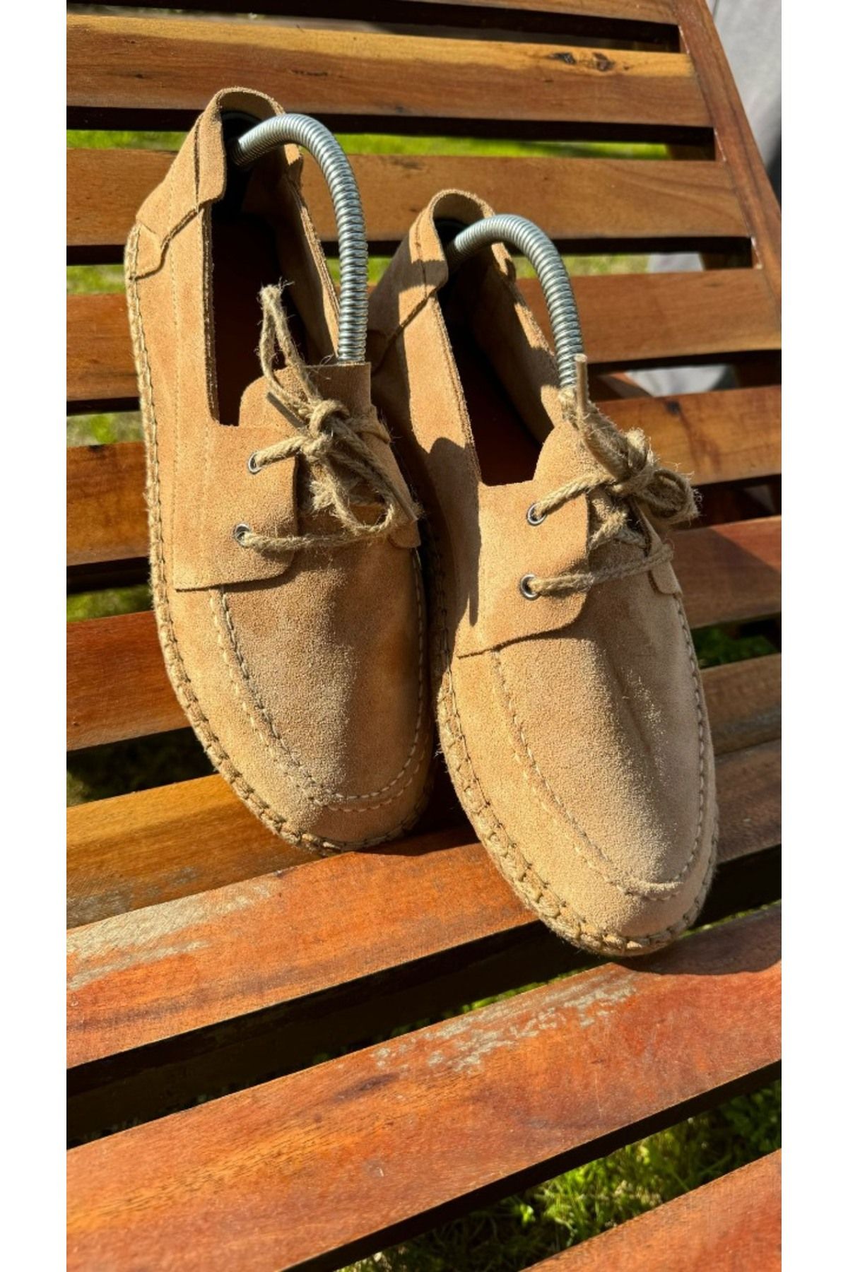 by selvi Lukka Shoes Fleur Hakiki Deri Bej Bağcıklı Espadril