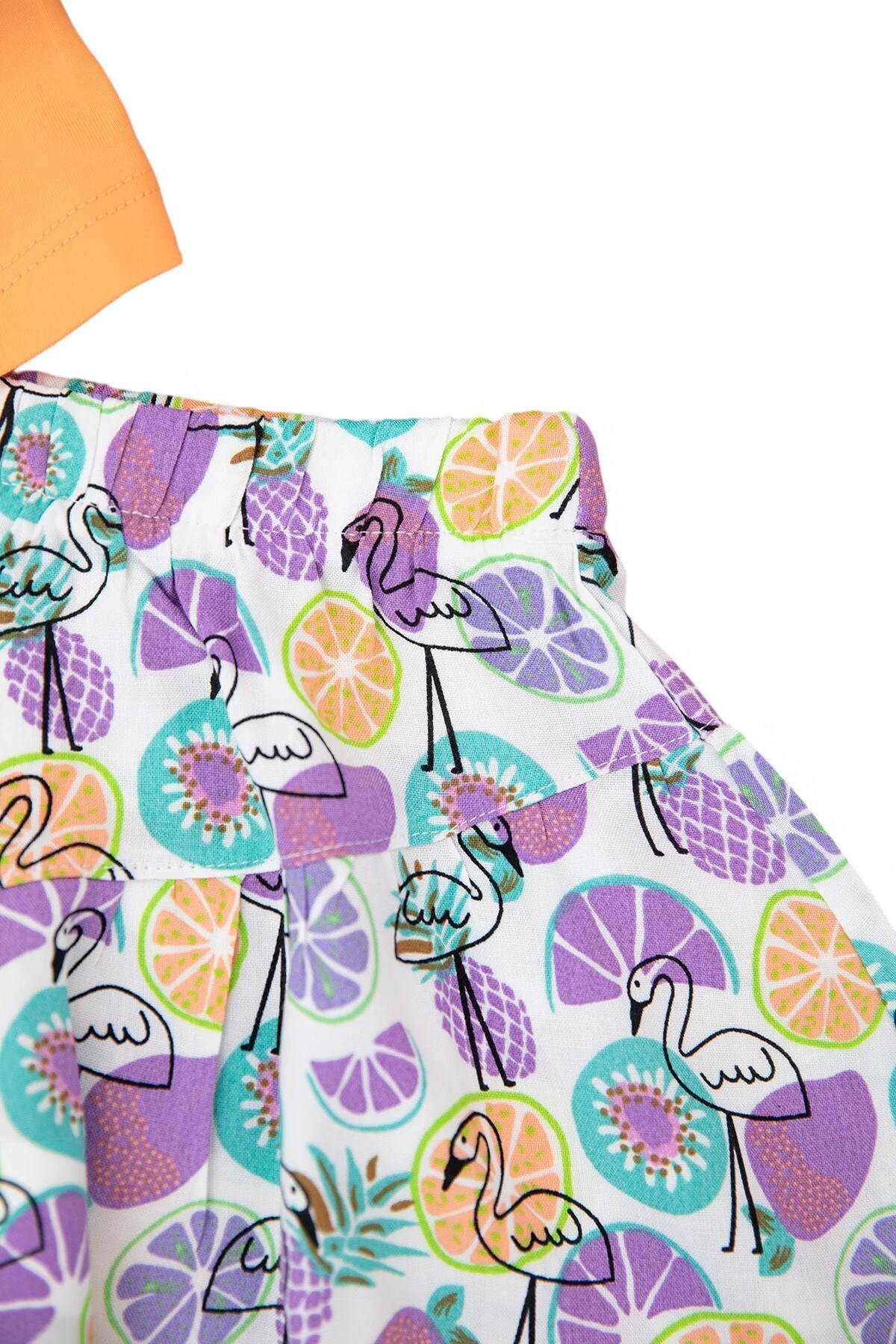 voyyo kids baby-Baby Girl Flamingo Printed Summer Bottom Set 6-9-12-18-24 Months 5
