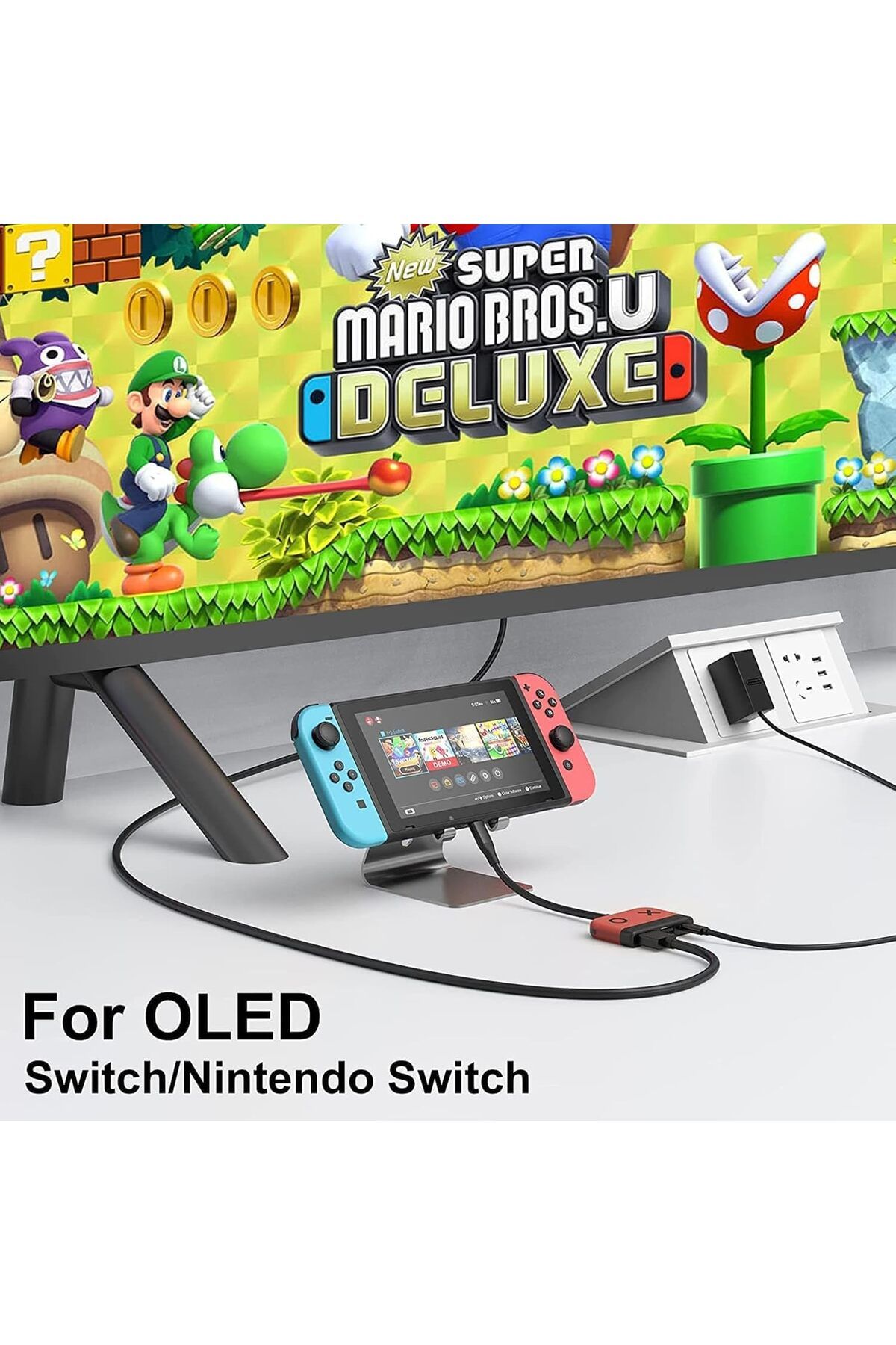 COOYA-قاعدة توصيل Switch Dock لجهاز Nintendo Switch، قاعدة توصيل محمولة مع منفذ HDMI TV USB 3.0 وشحن USB C 7