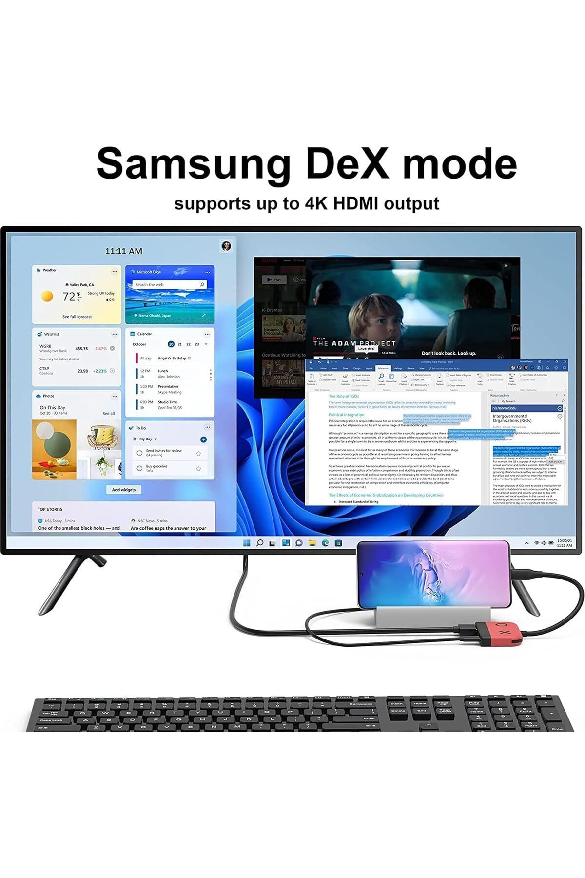 COOYA-قاعدة توصيل Switch Dock لجهاز Nintendo Switch، قاعدة توصيل محمولة مع منفذ HDMI TV USB 3.0 وشحن USB C 5
