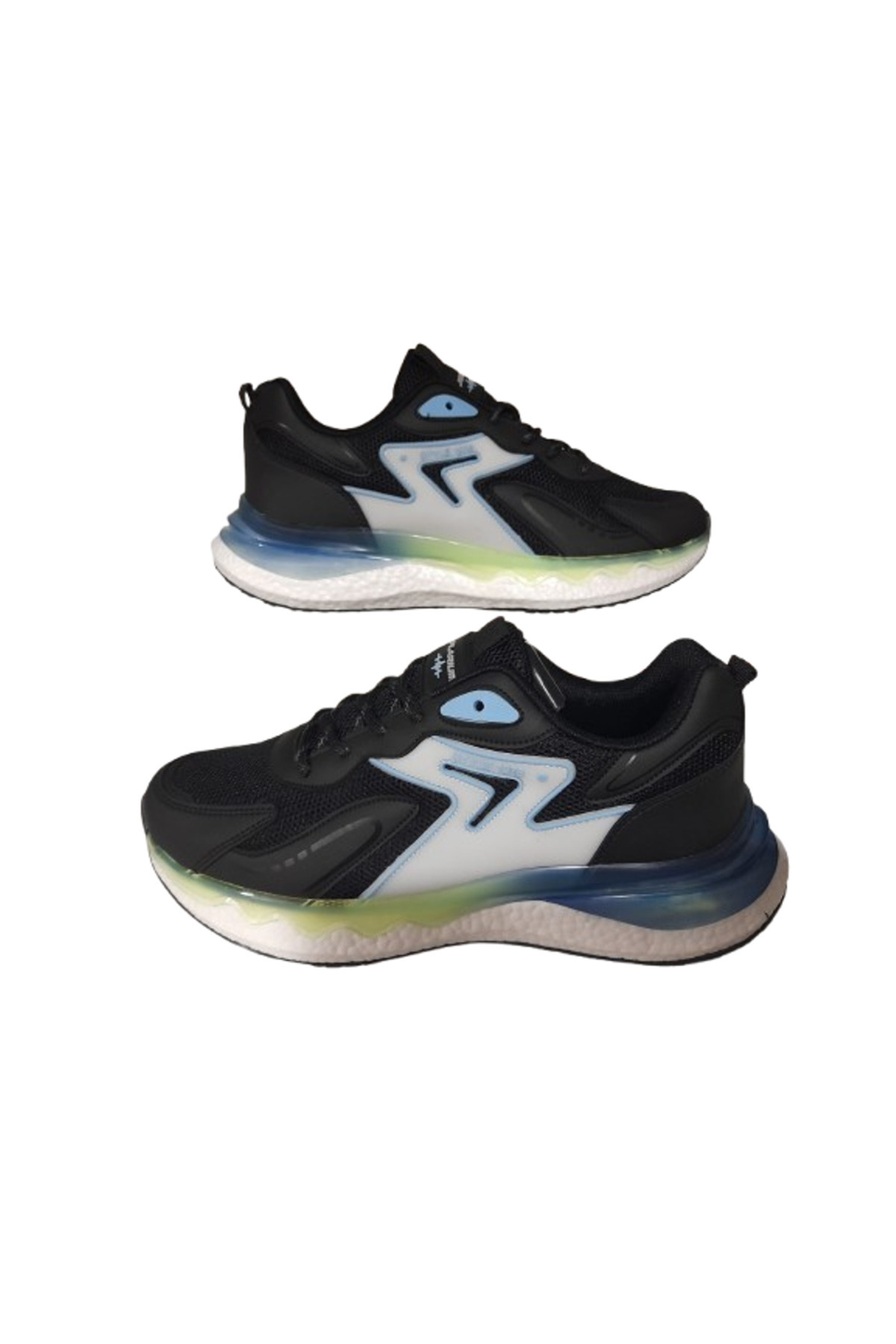 PLARIUM-Men's Black-Blue Casual Sports Shoes 1