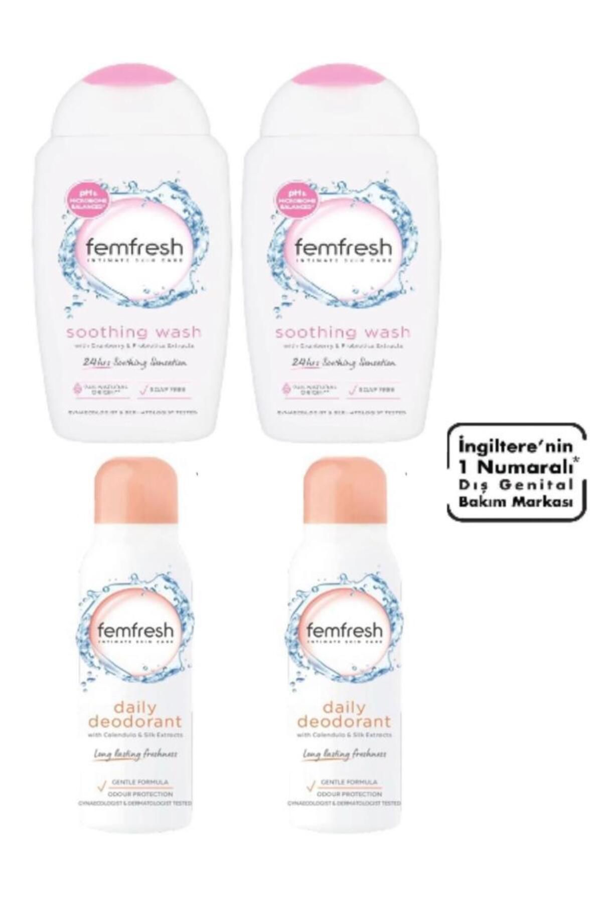 Genital Bölge Rahatlatıcı Yıkama Jeli 250 ml 2 Adet Deodorant 125 ml 2 Adet