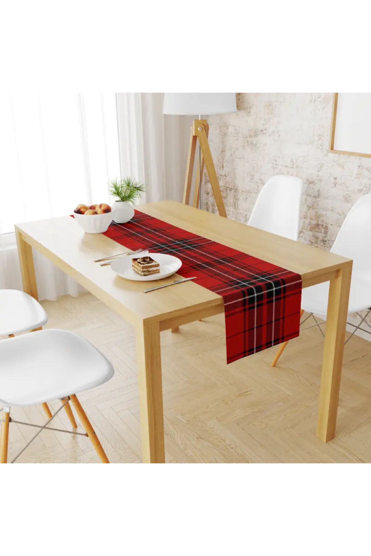baladı home ev tekstil home collection-Runer Tablecloth Square Pattern Modern Kitchen Decor, Multiple Sizes Available, Table Run Decor 4