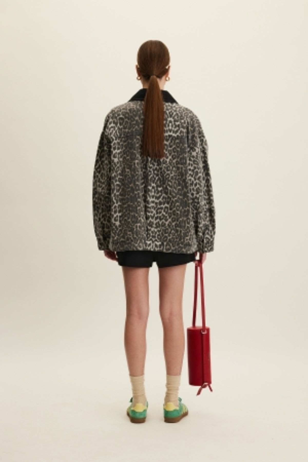 Manuka-Leopard Patterned Gabardine Pants 7