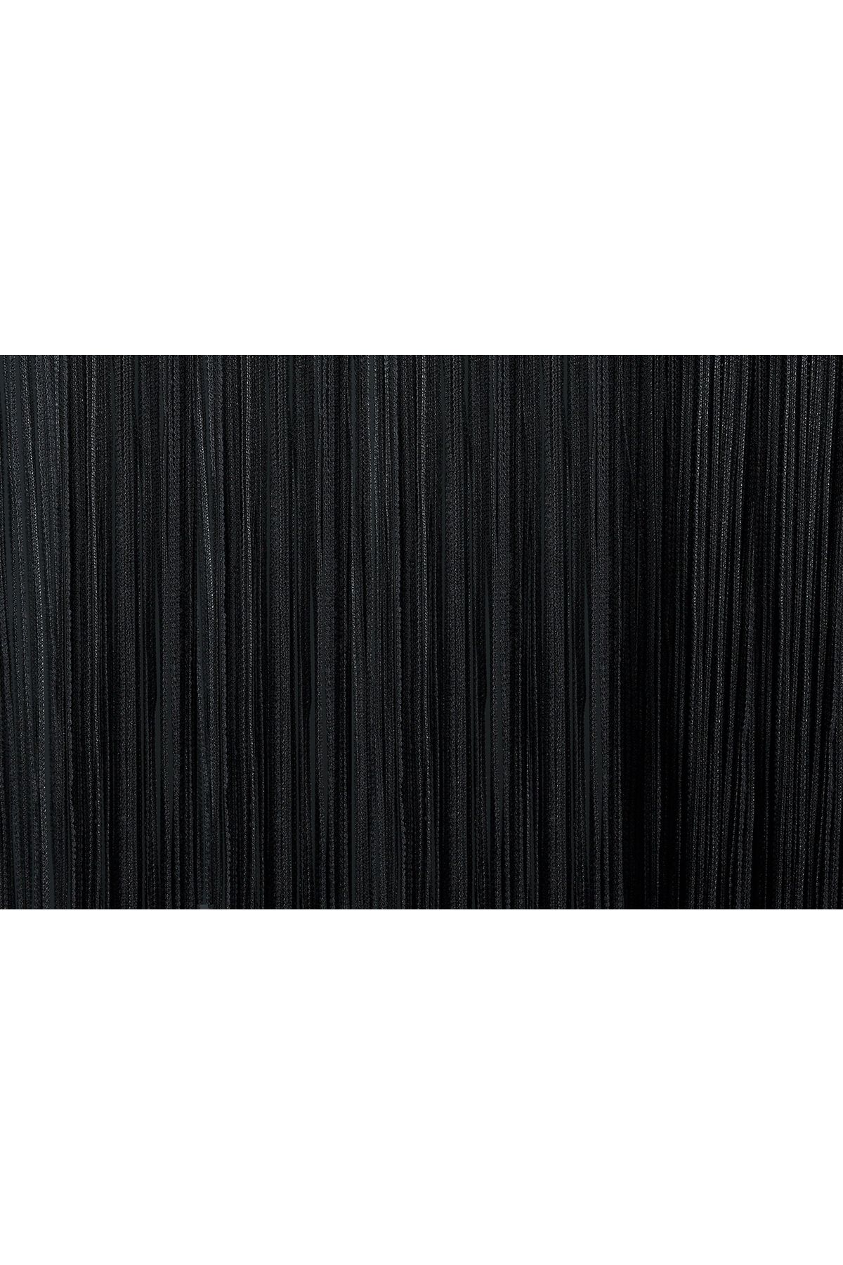 AKÇA TEKSTİL-Threaded Curtain Thin Chain 100 cm Width 280 cm Length Anthracite Color Ready Threaded Curtain 7