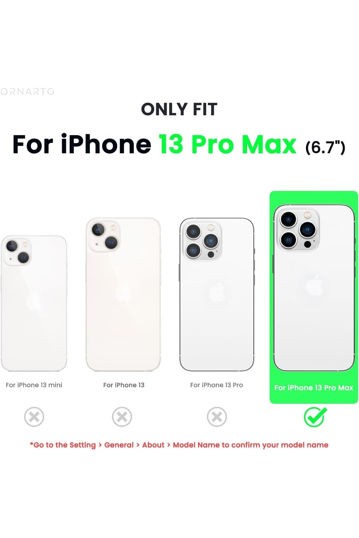 ORNARTO-Set husă, 2 filme pentru cameră, 1 film pentru spate și 2 filme pentru ecran compatibile cu iPhone 13 Pro Max Ornarto 5