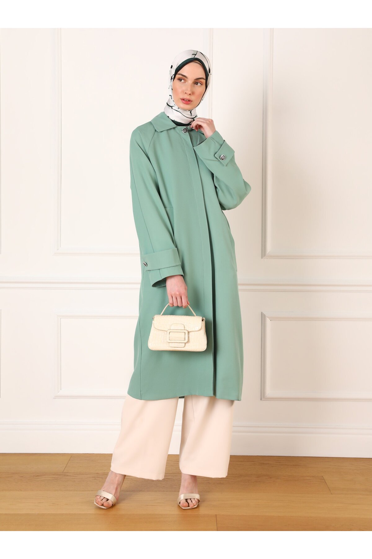 Refka-Çağla - Refka Shirt Collar Fleto Pocket Cap / Coat 3