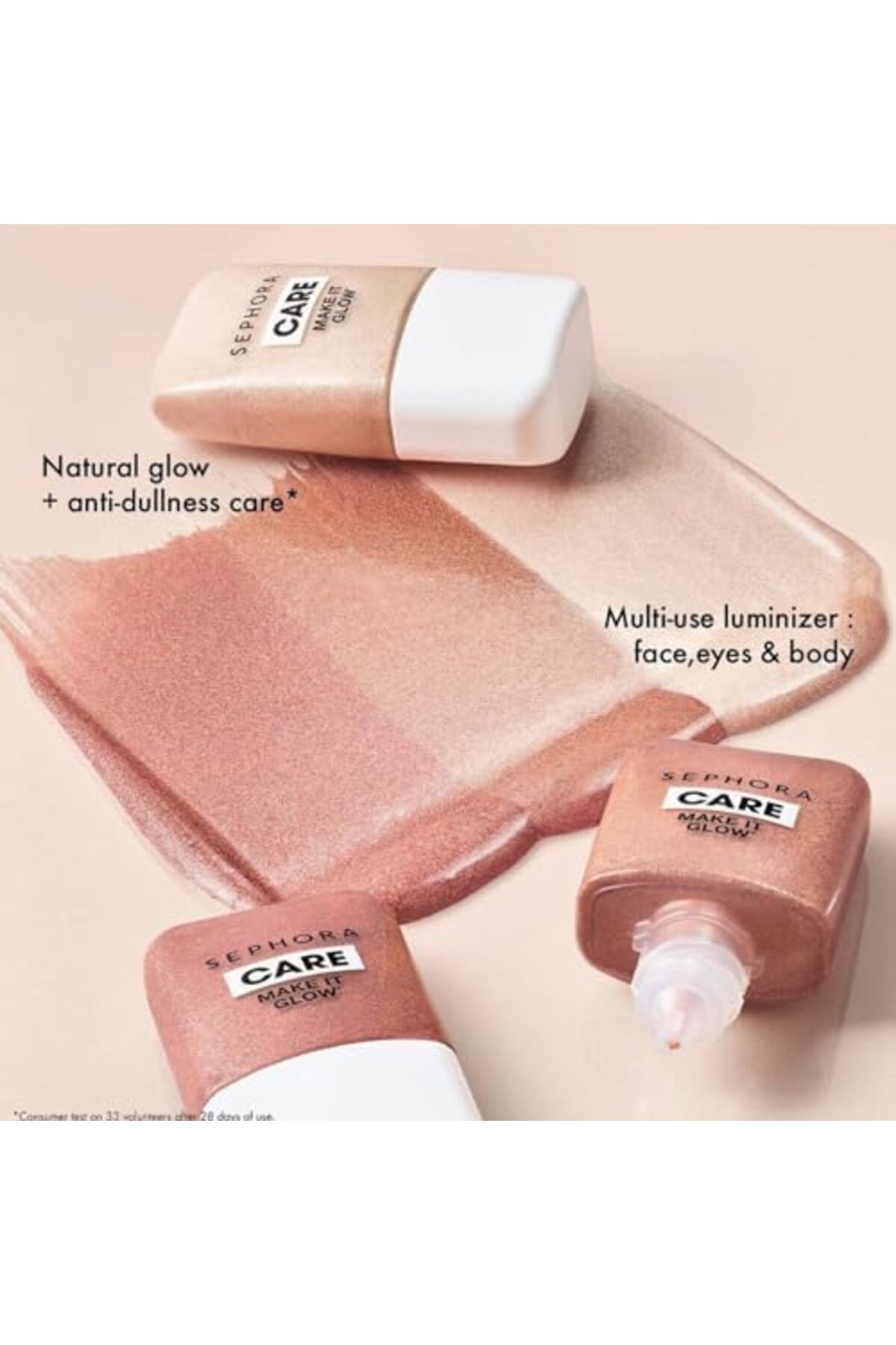 SEPHORA-Make It Glow Liquid Highlighter Shade 02 Dawn Light Luminous Champagne Glow 10ml 5