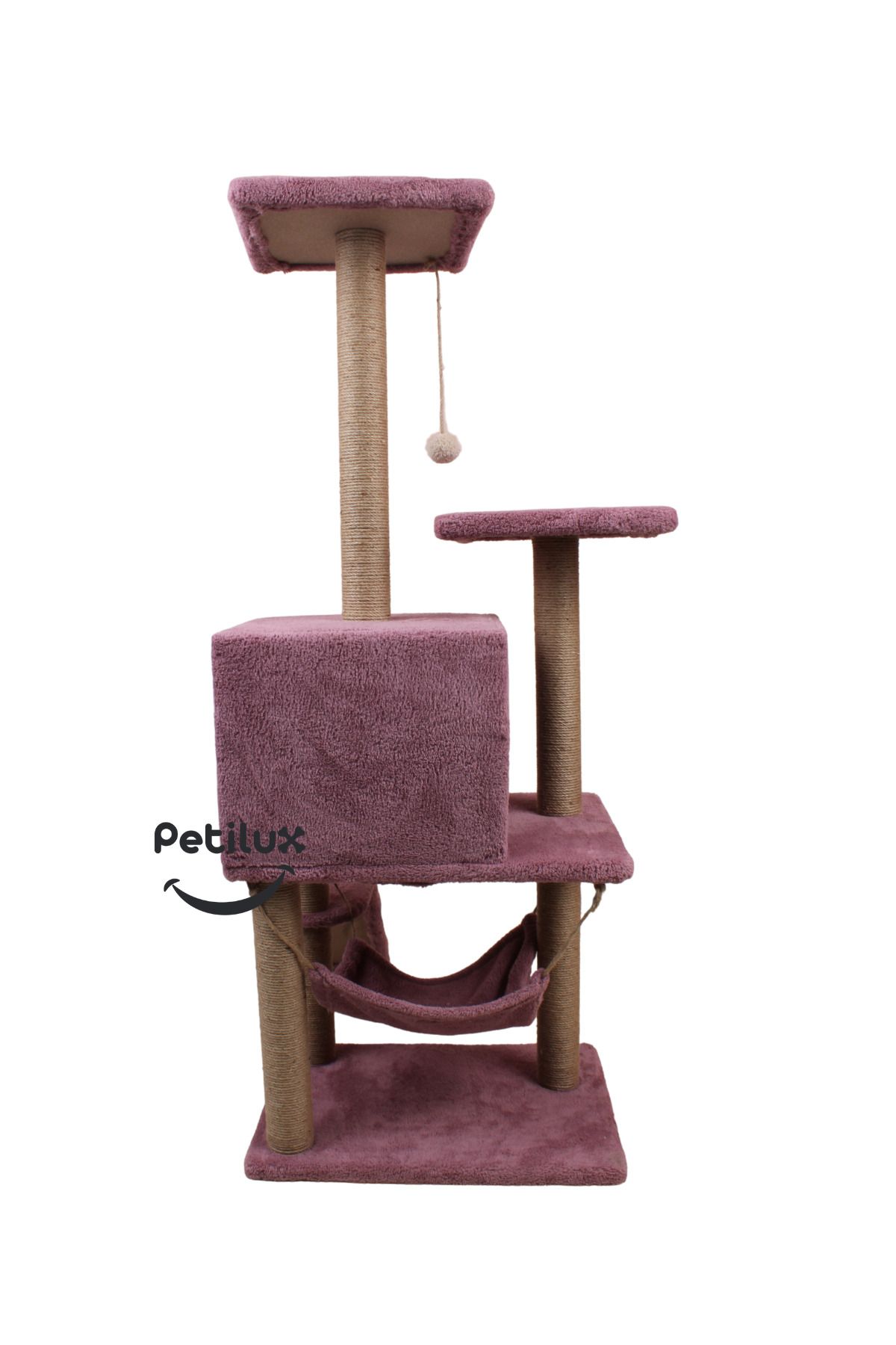 Petilux-B-07 Luxury Cat Scratching Playhouse with Hammock and Nest 5