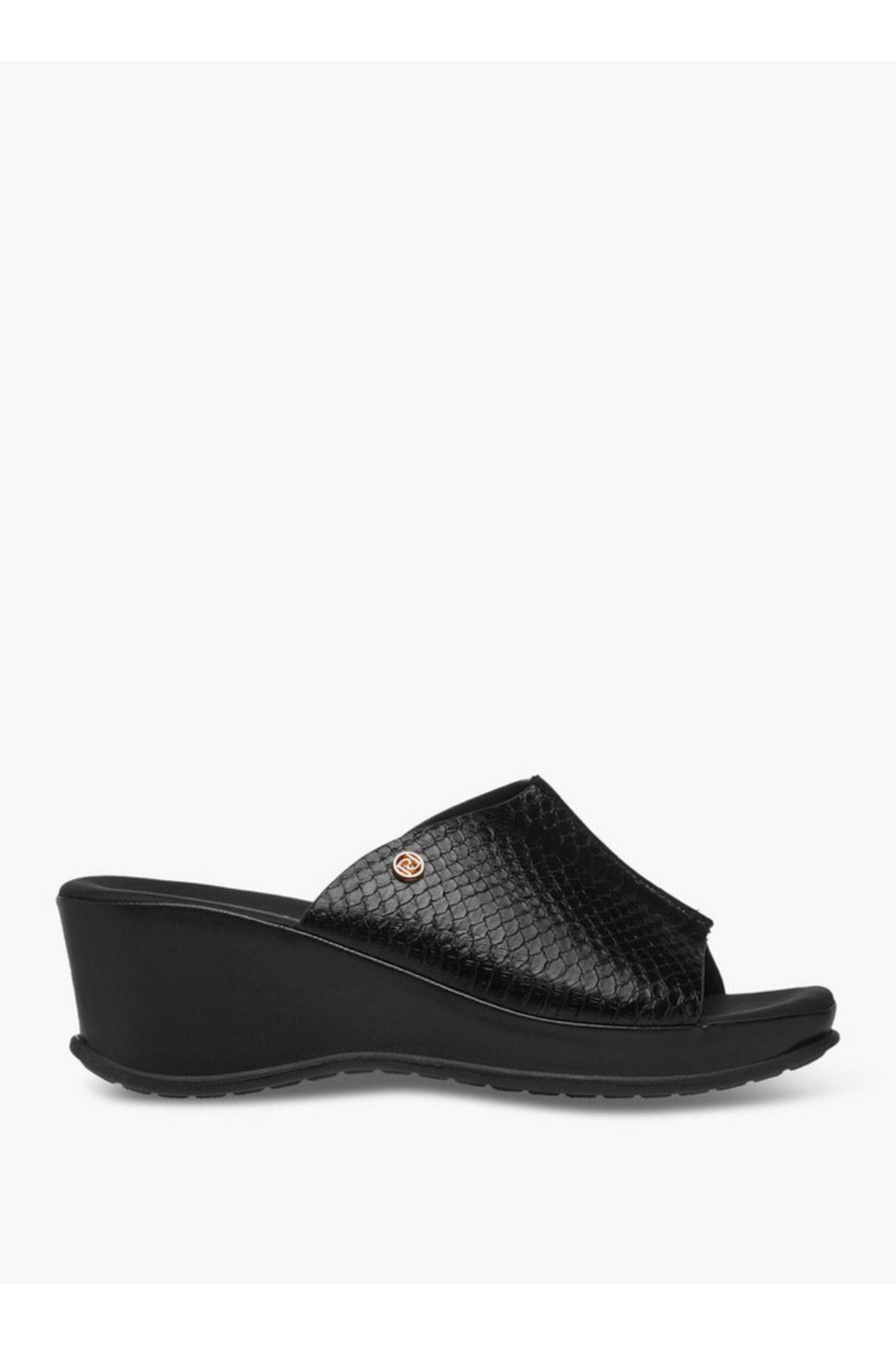 Paprika-Textured Slip-On Sandals with Wedge Heel 3