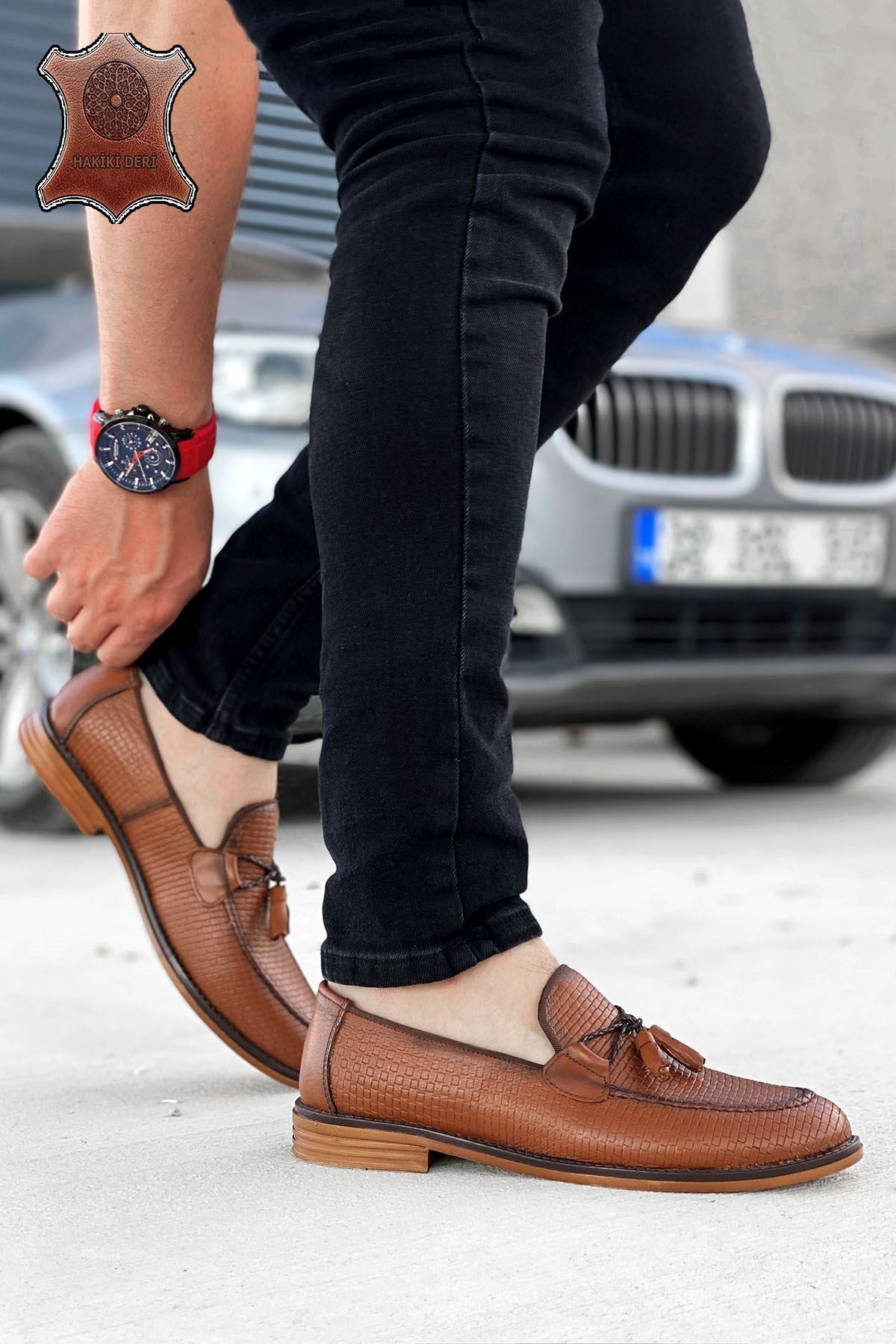 Deri De Luxe Deri Püsküllü Erkek Klasik Ayakkabı