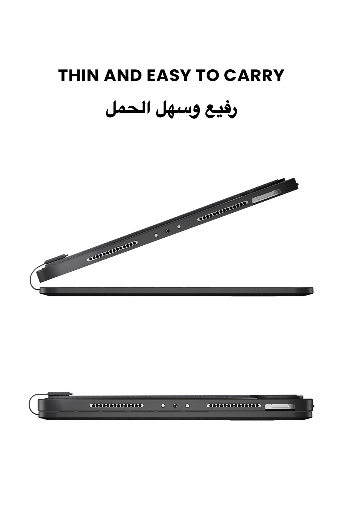 Tinymoose-SpacePad iPad Keyboard 3-Way Touchpad, Detachable, Backlit, English/Arabic iPad 10th (2022) 1