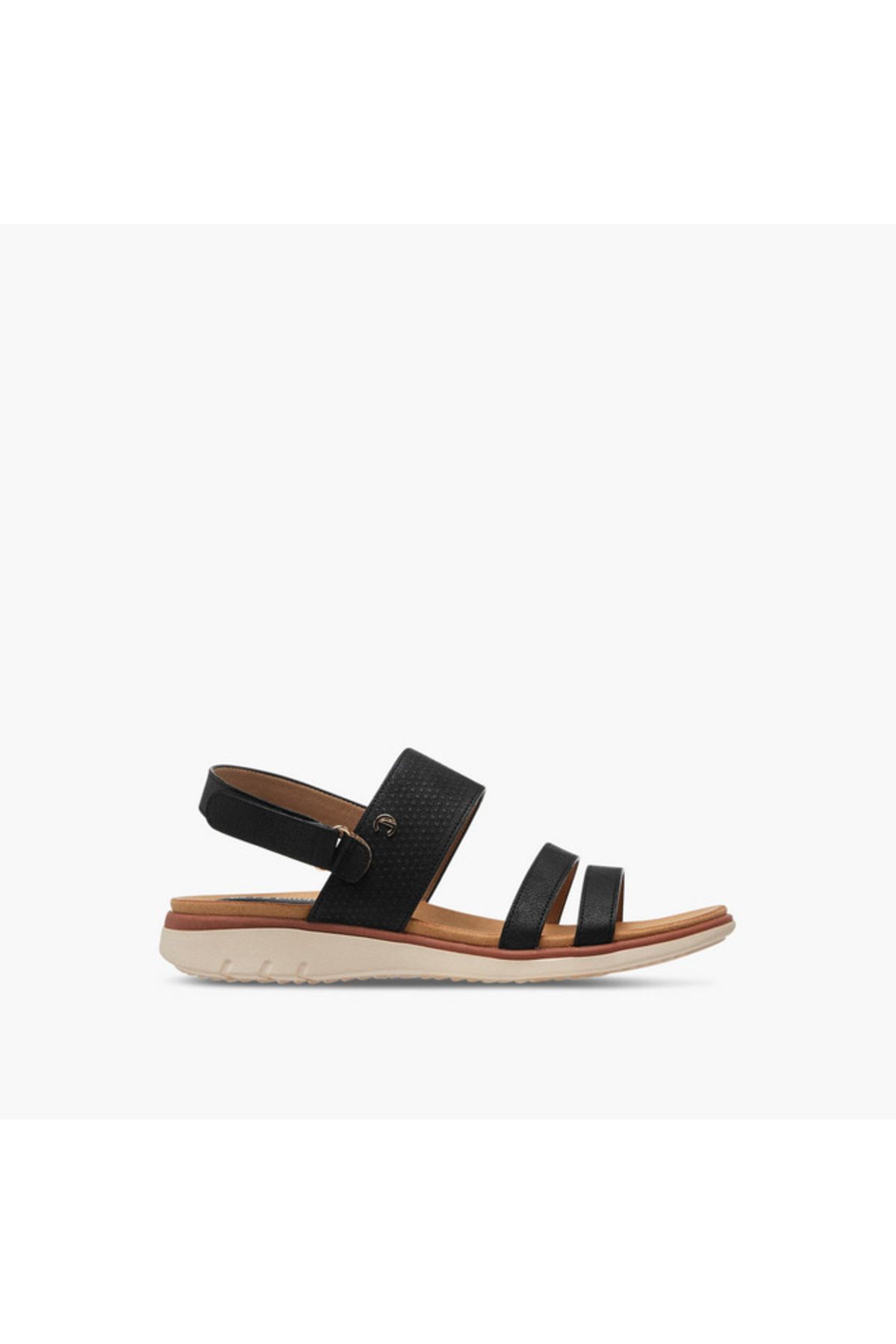Le Confort-Textured Comfort Sandals with Hook and Loop Closure 3