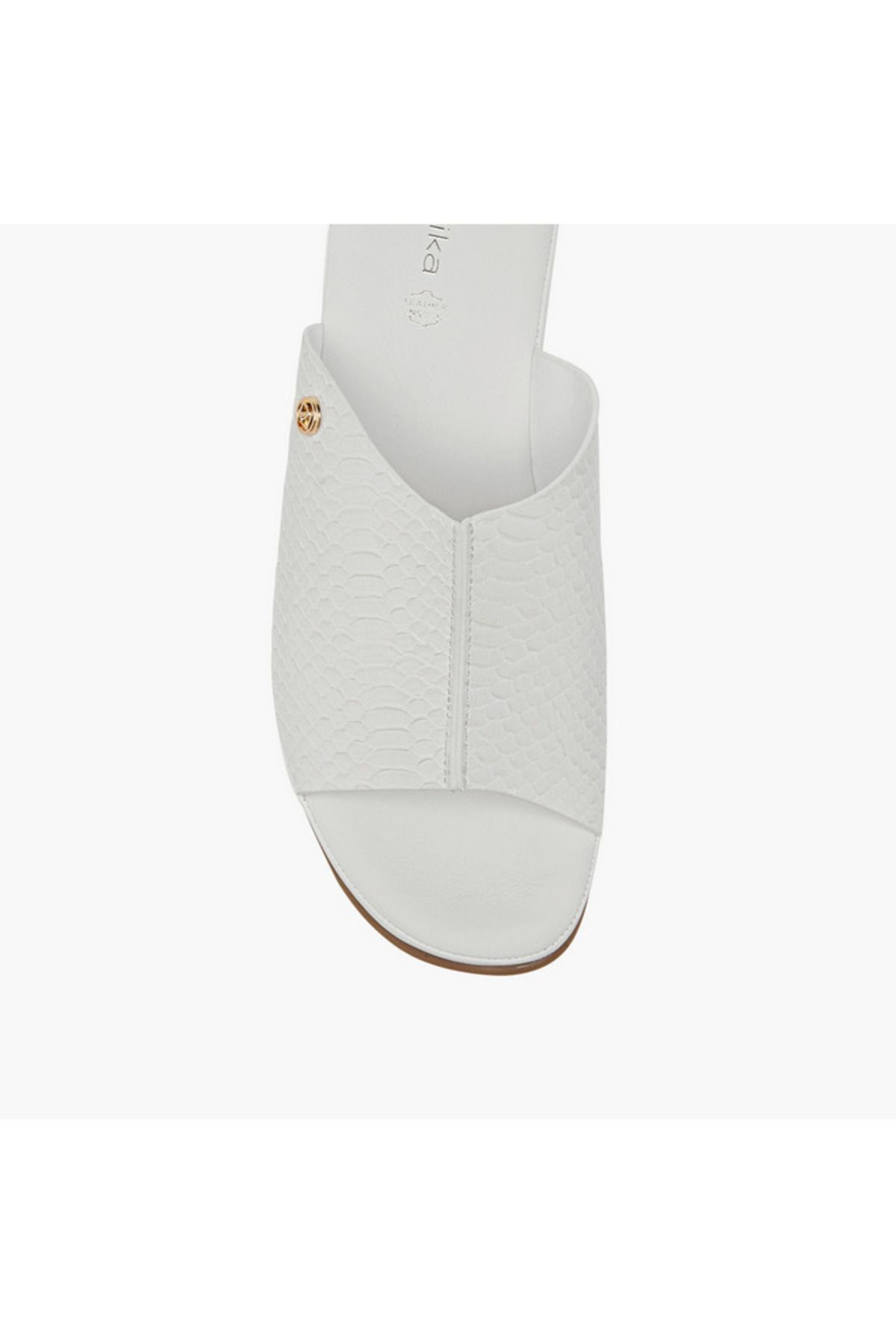 Paprika-Textured Slip-On Sandals with Wedge Heel 4
