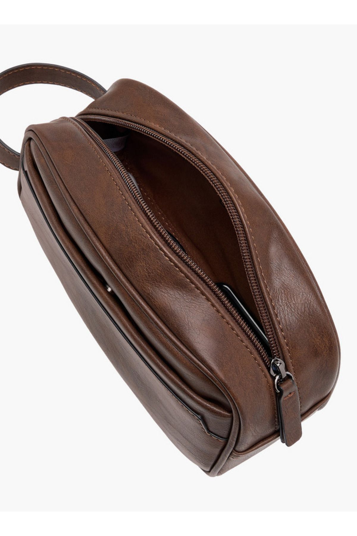 LBL by Shoexpress-Textured Pouch with Zip Closure and Side Handle 6