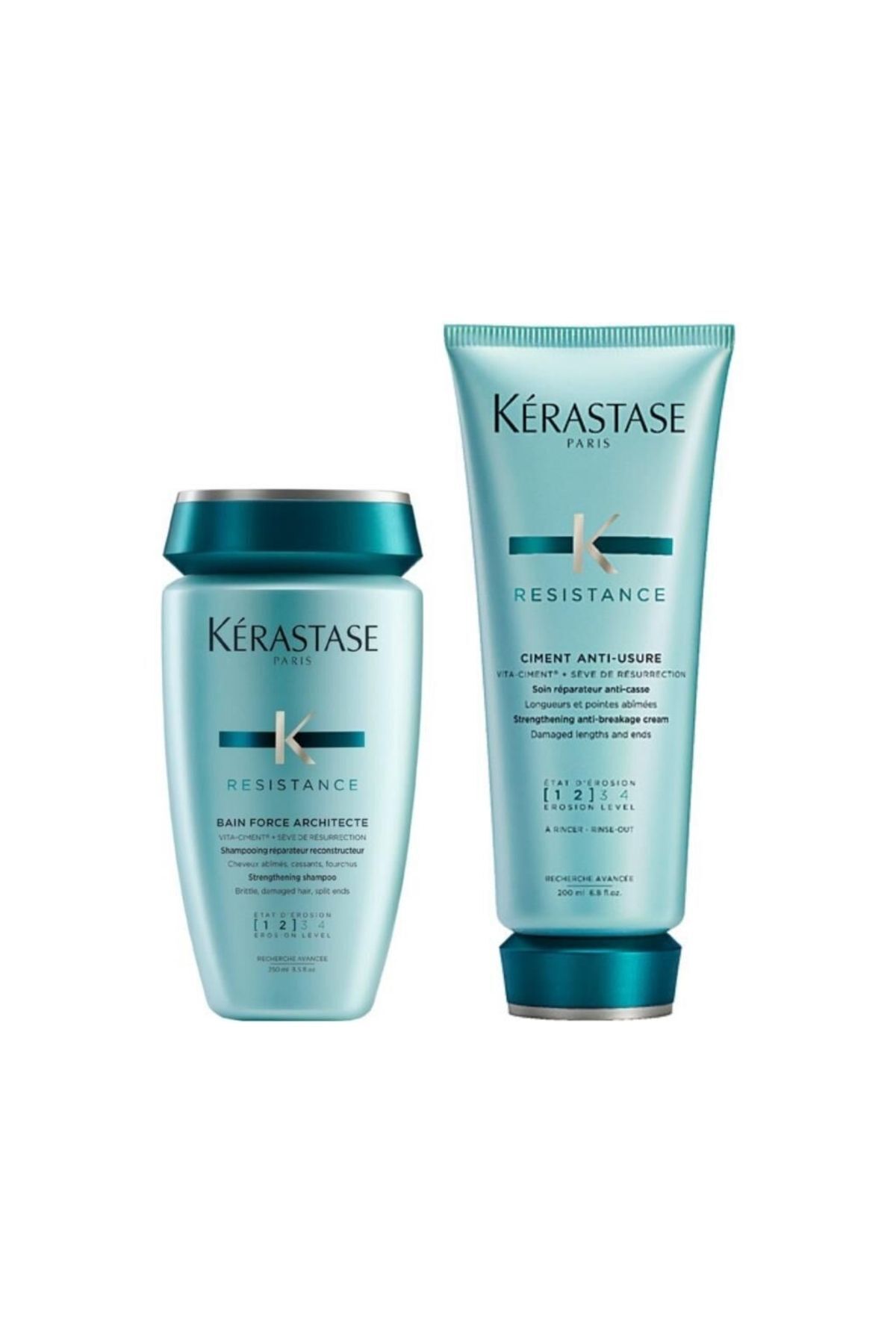 Kerastase YENİ-151resistance Ciment Anti Usure Kırılma Karşıtı koruyucu Saç Kremi ve Şampuan İkili Set eva458
