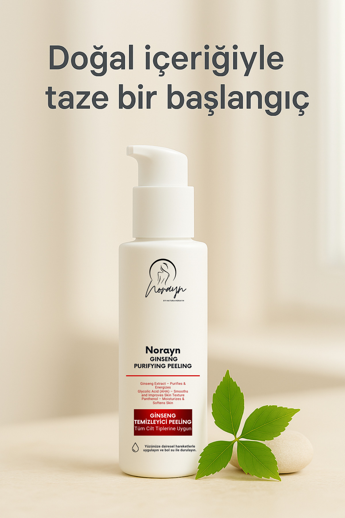 اسکراب جینسینگ برای پاکسازی پوست | درمان ملایم صورت با AHA + پانتنول برای یکنواخت کردن رنگ پوست — NGP100 — تصویر 3 از 8