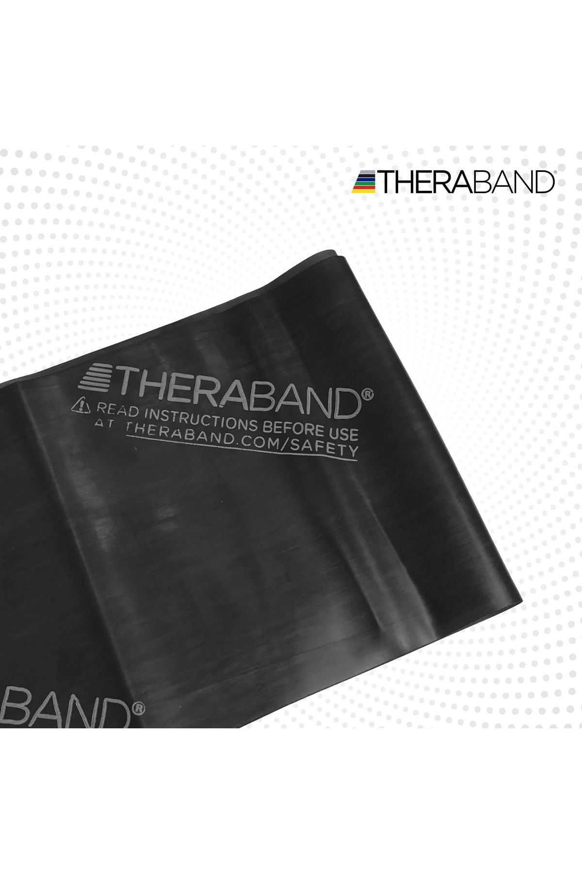 THERABAND-Black Exercise Band 1.5 Meter 6Th of 1-8 Hardness Values 5