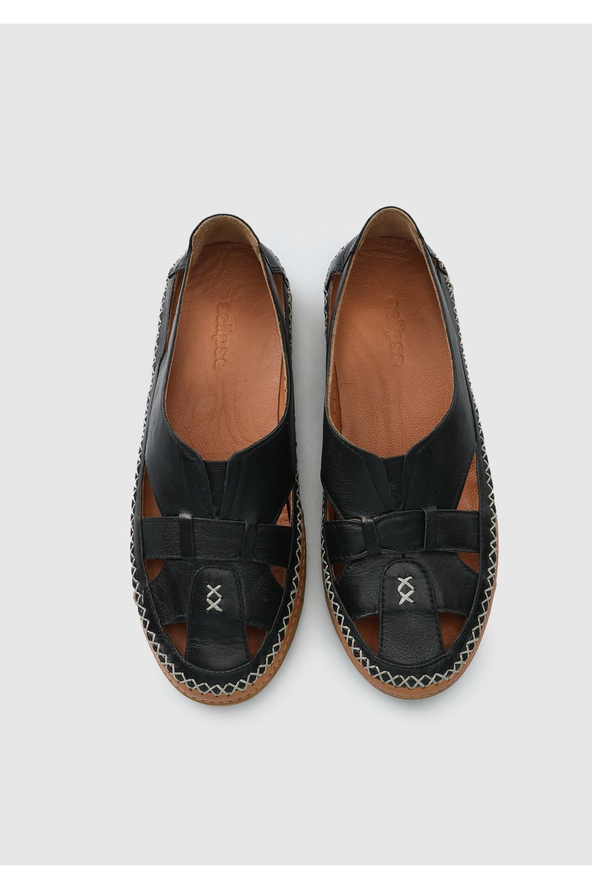 Eclipse-Leather Black Women's Shoes 5