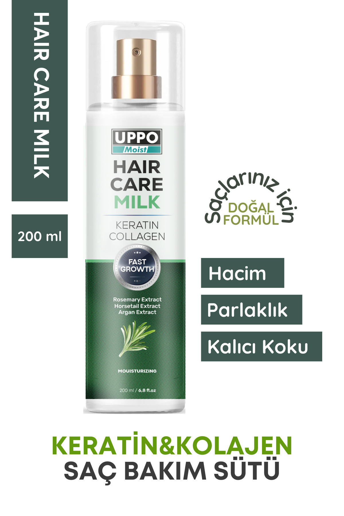 Saç Bakım Sütü Doğal Formül Besleyici biotin Keratin&kolajen Biberiye,at Kuyruğu Ve Argan Özü 200 ml — 0545641036319831983 — تصویر 9 از 9
