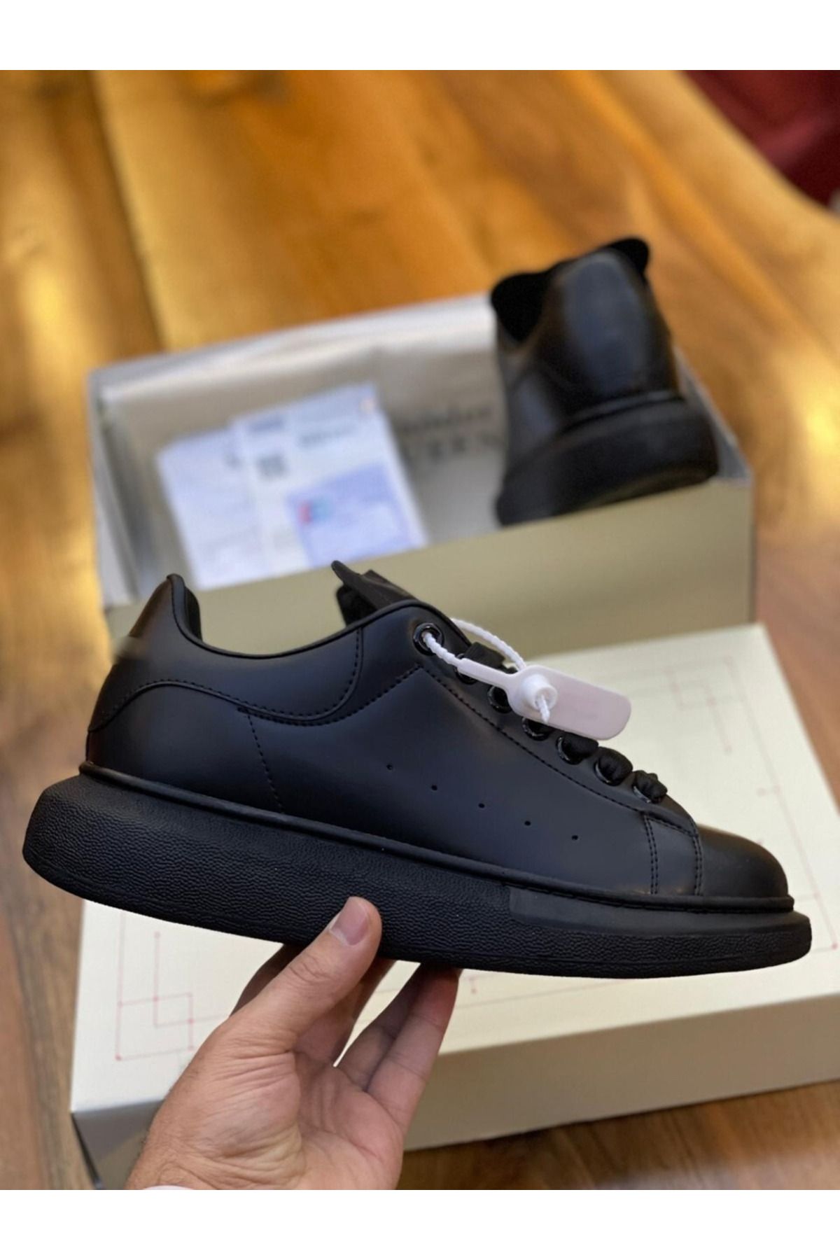 FAVORİSPOR Classic Deri Siyah Unisex Ayakkabı Alexander Mcqueen Ithal