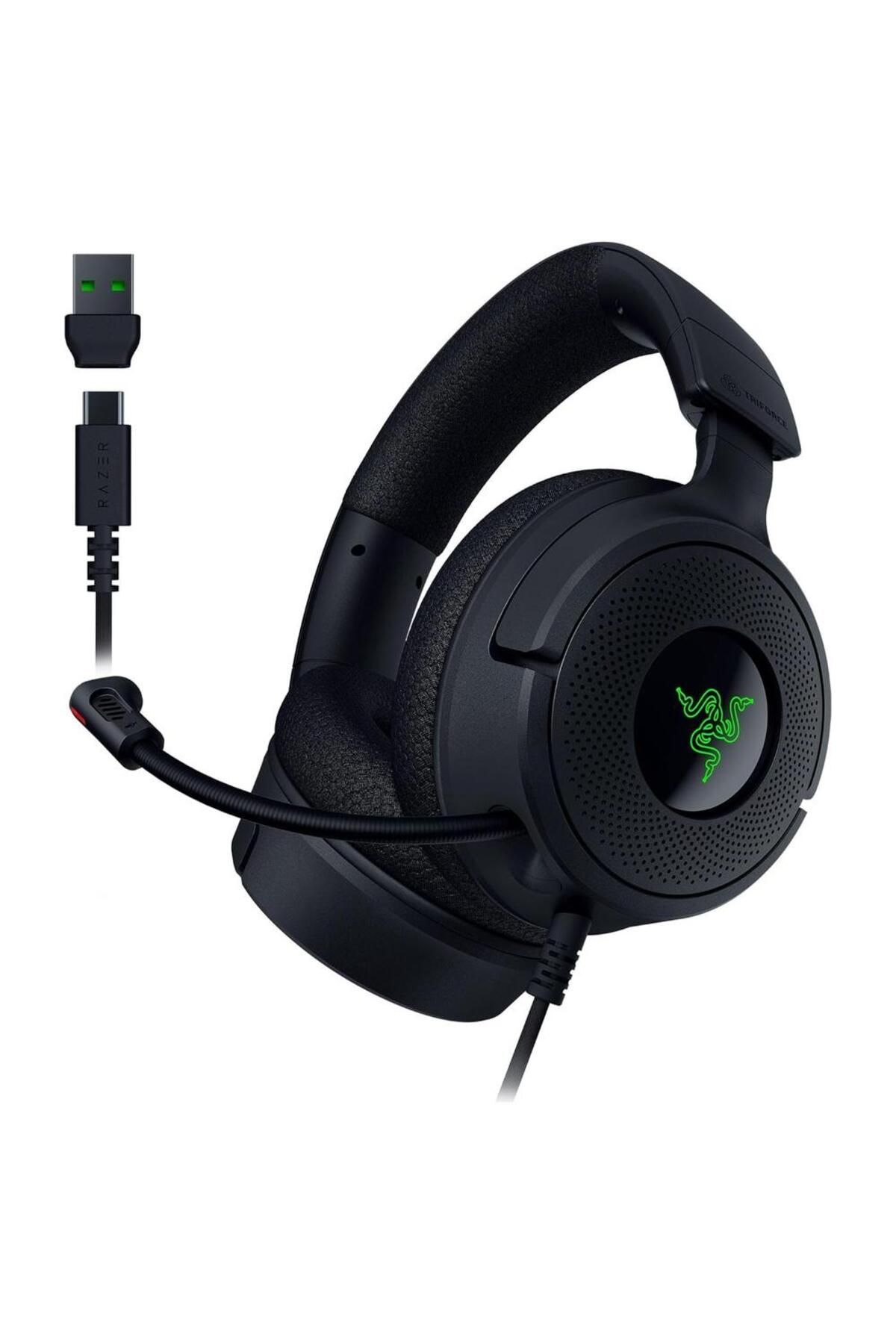 RAZER-Casti Gaming Razer Kraken V4 X, USB-C/USB-A, Surround 7.1, Chroma RGB, Microfon Cardioid HyperClear 1