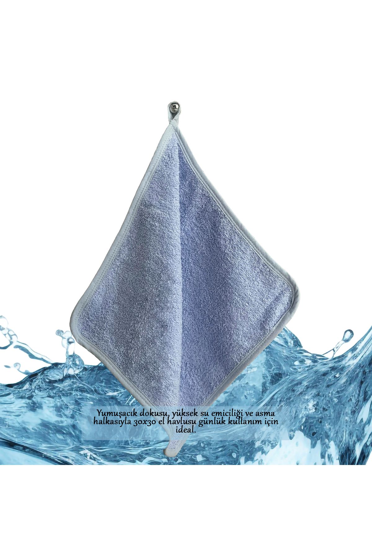 MEŞELİ TEKSTİL-3 Pieces Multi-Purpose 30X30 Kitchen Travel School Caravan Ablution Care Towel 3