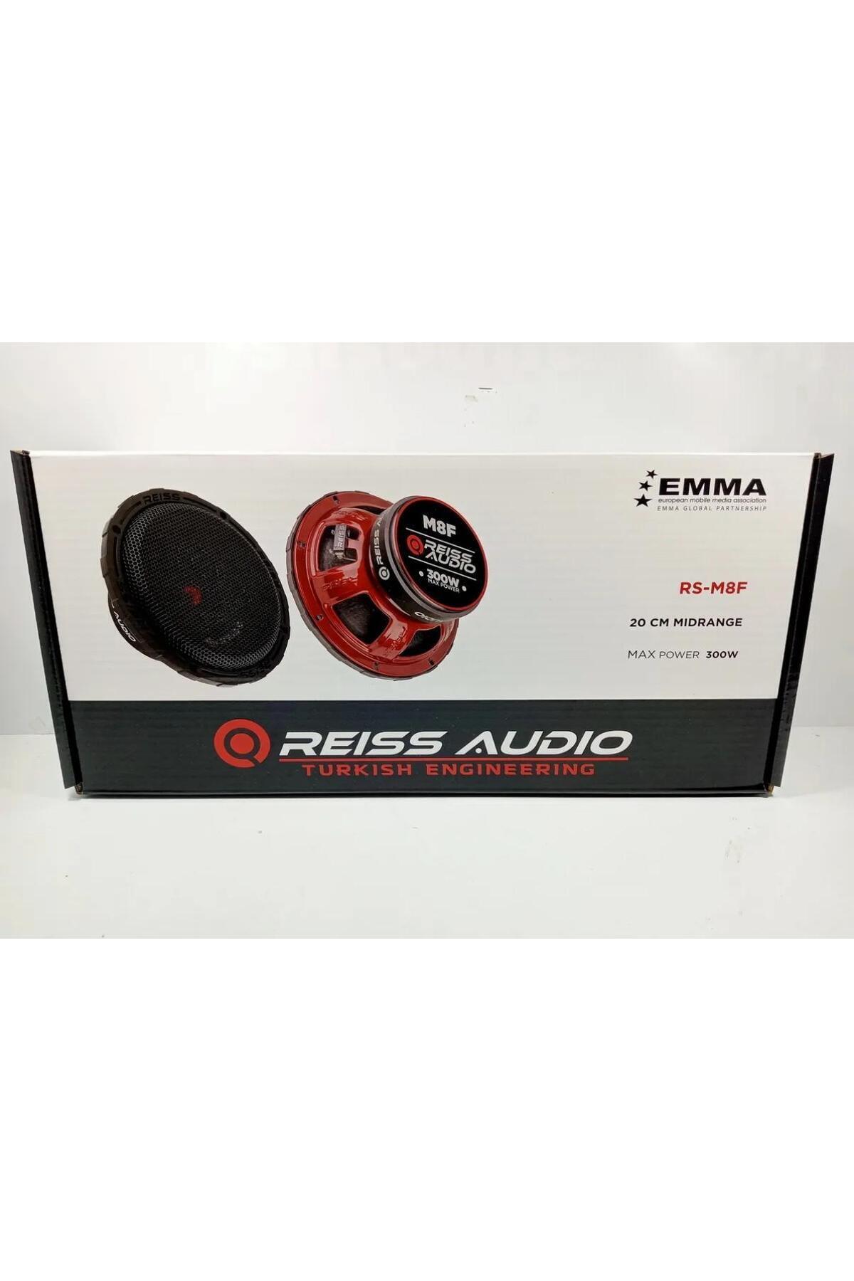 Reiss Rs-m8f Yeni Seri Çifti 600wat-300w Rms Metal Kapaklı 20 Cm Oto Midrange Hoparlör