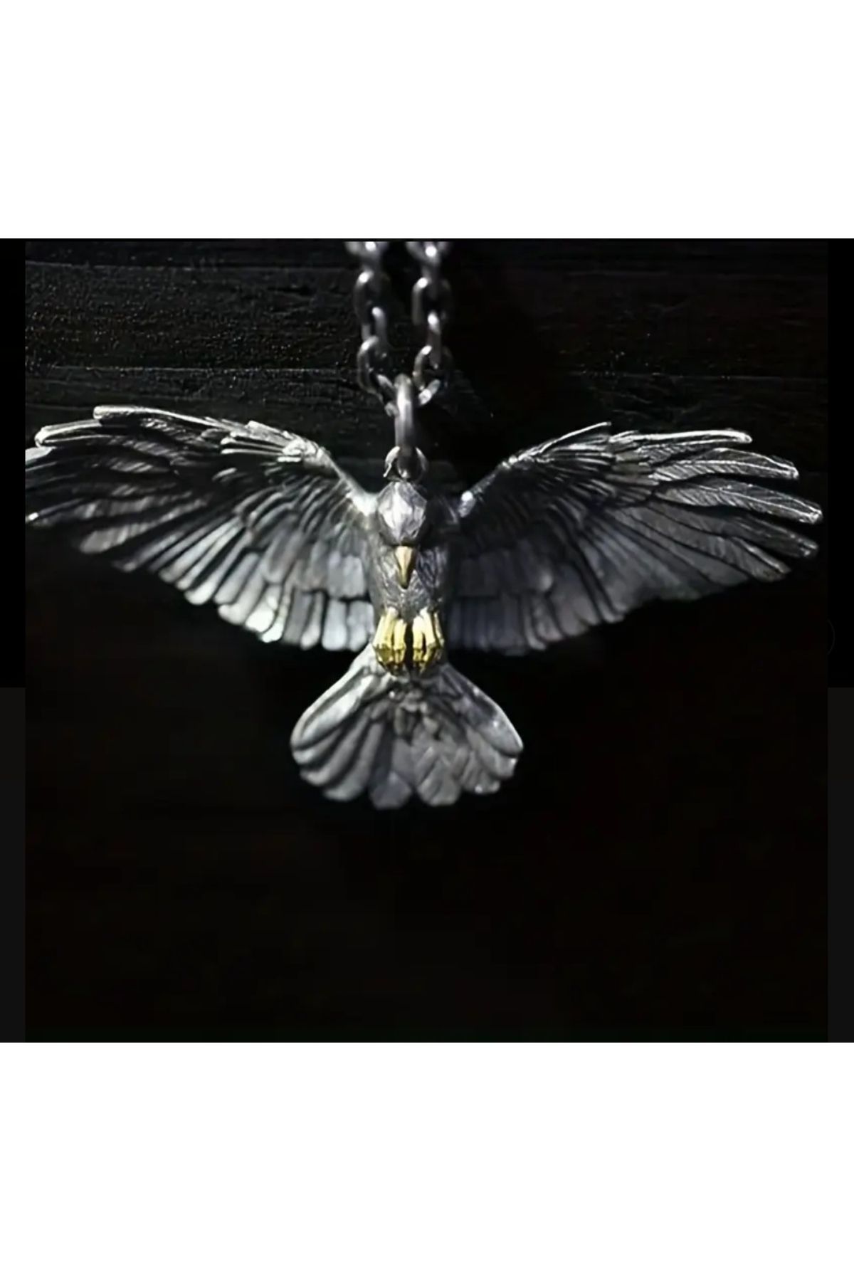 ORGANICYOU-Trendy Creative Vintage Hip Hop Bungee Eagle with Wings Necklace 6