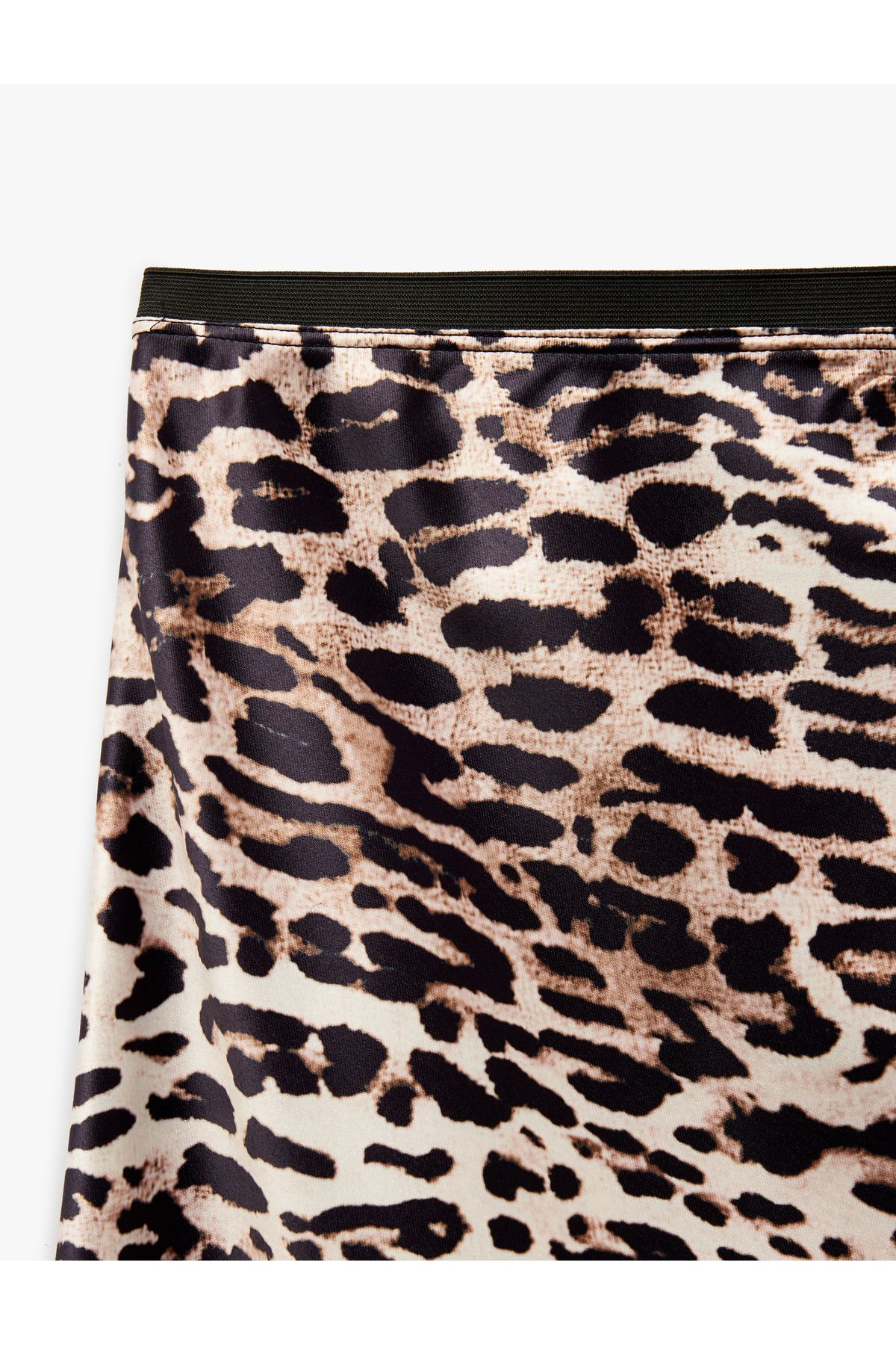 Koton-Midi-length A-line leopard print skirt. 5