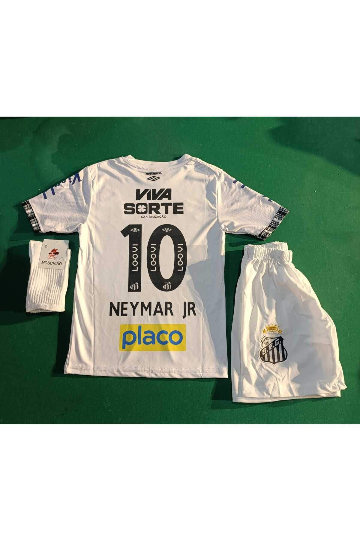 Atlas Global SANTOS NEYMAR JR 10 YENİ SEZON ÇOCUK FORMA 3 LÜ SET. FORMA+ŞORT+ÇORAP