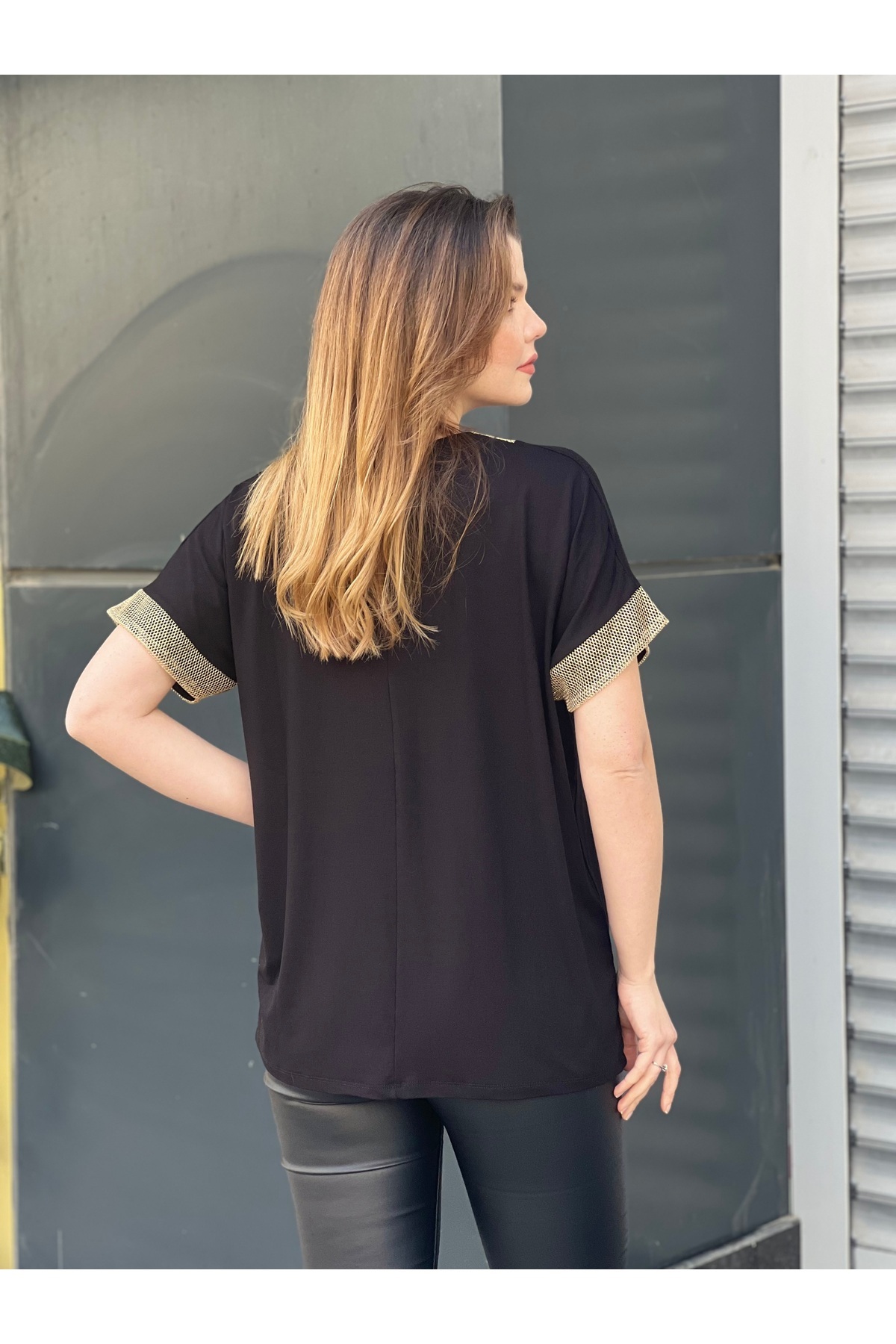 citycenterfashion-Women's Plus Size V-Neck Blouse - Mesh Sim (Cty-Xyn-7643) Intermediate Size M-L-Xl-Xxl 5