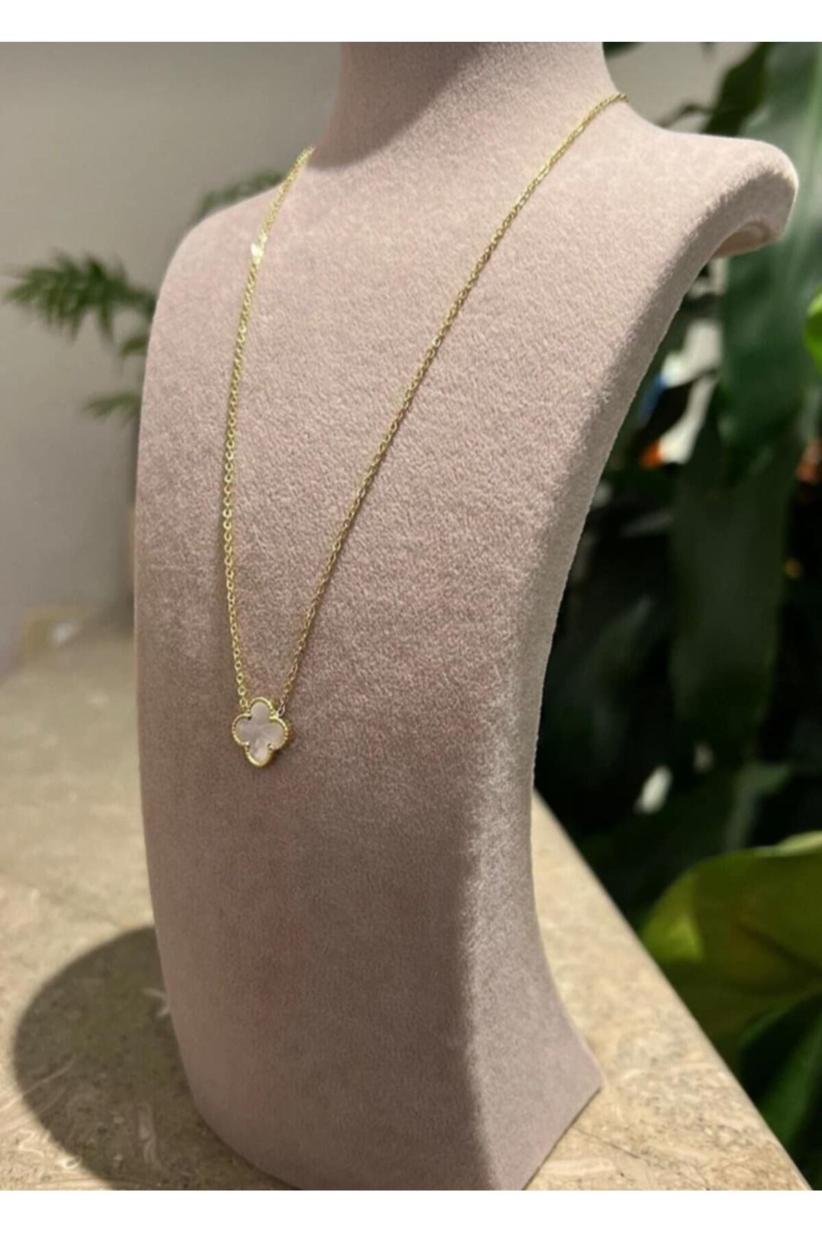 FLORAS JEWELRY-Single Clover Alhambra Necklace Stainless Steel 1