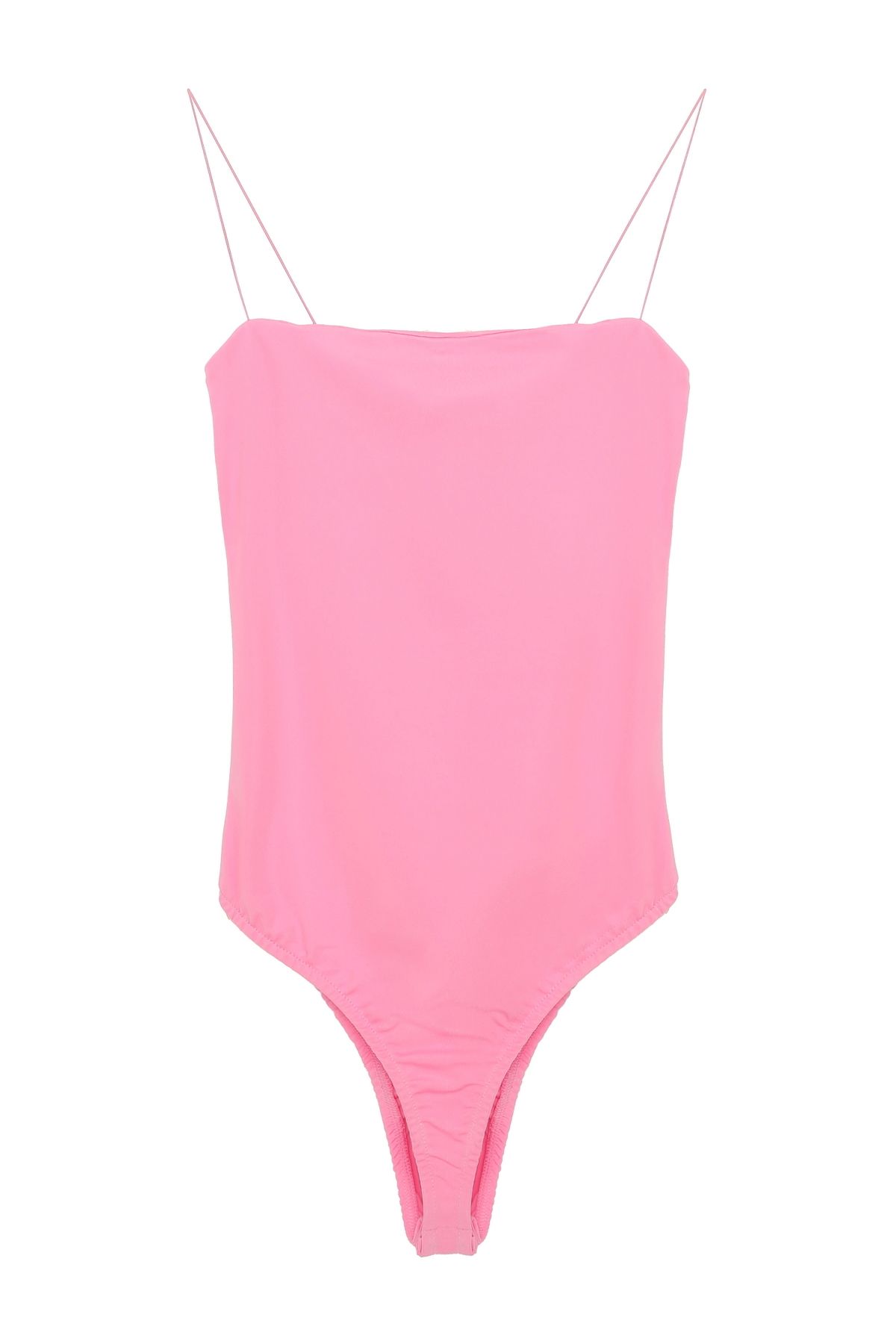 Quzu-Pink Snap Thin Strap Bodysuit 1