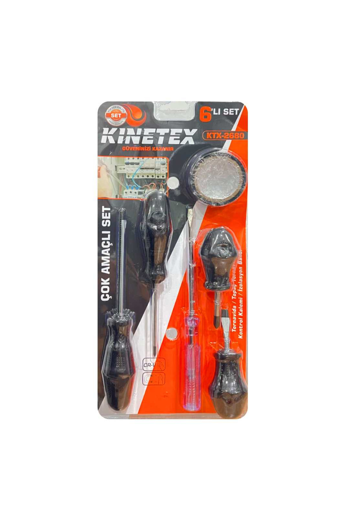 Genel Markalar TORNAVİDA SETİ ÇOK AMAÇLI KTX-2630 TORNAVİDA TOPAÇ KONTROL KALEMİ İZOLASYON BANDI 6 LI