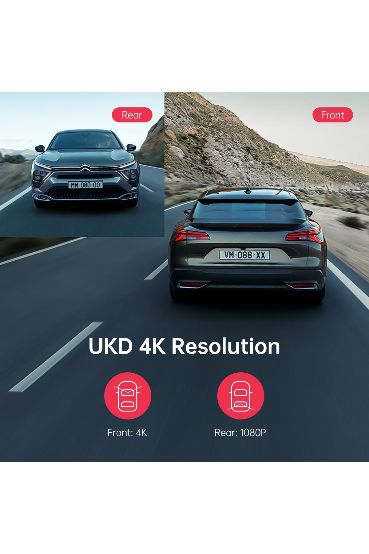 ROCKCAMEL-D600 4K UHD Driving Recorder, Built-In WiFi, Supports GPS High-Precision Positioning Function 8
