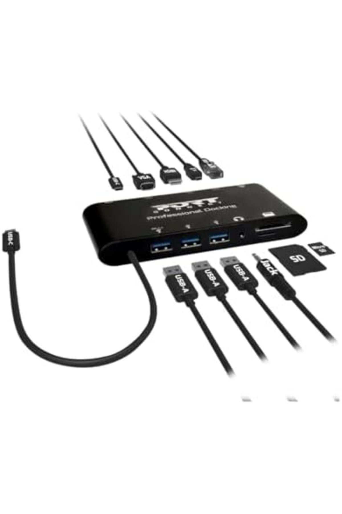 PORT DESIGNS-Port Type-C Travel Docking Station with Power Delivery. 4K SINGLE Video Display Out Via VGA-DisplayP 6