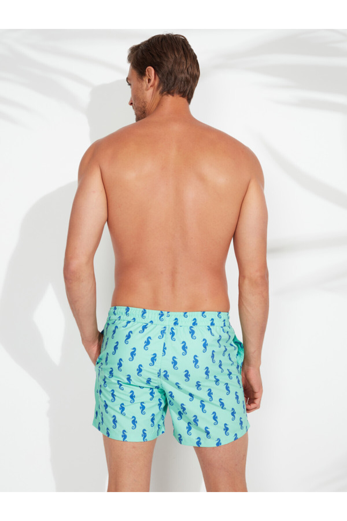 U.S. Polo Assn.-USPA ASSN Men's Mid-Length Swim Shorts M Mint 3