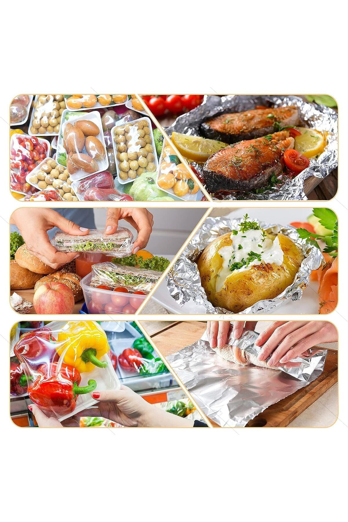 fulina-Foil Plastic Wrap Dispenser,with Slide Cutter and Magnetic Bottom,Adjustable Refillable,for Home Use 8