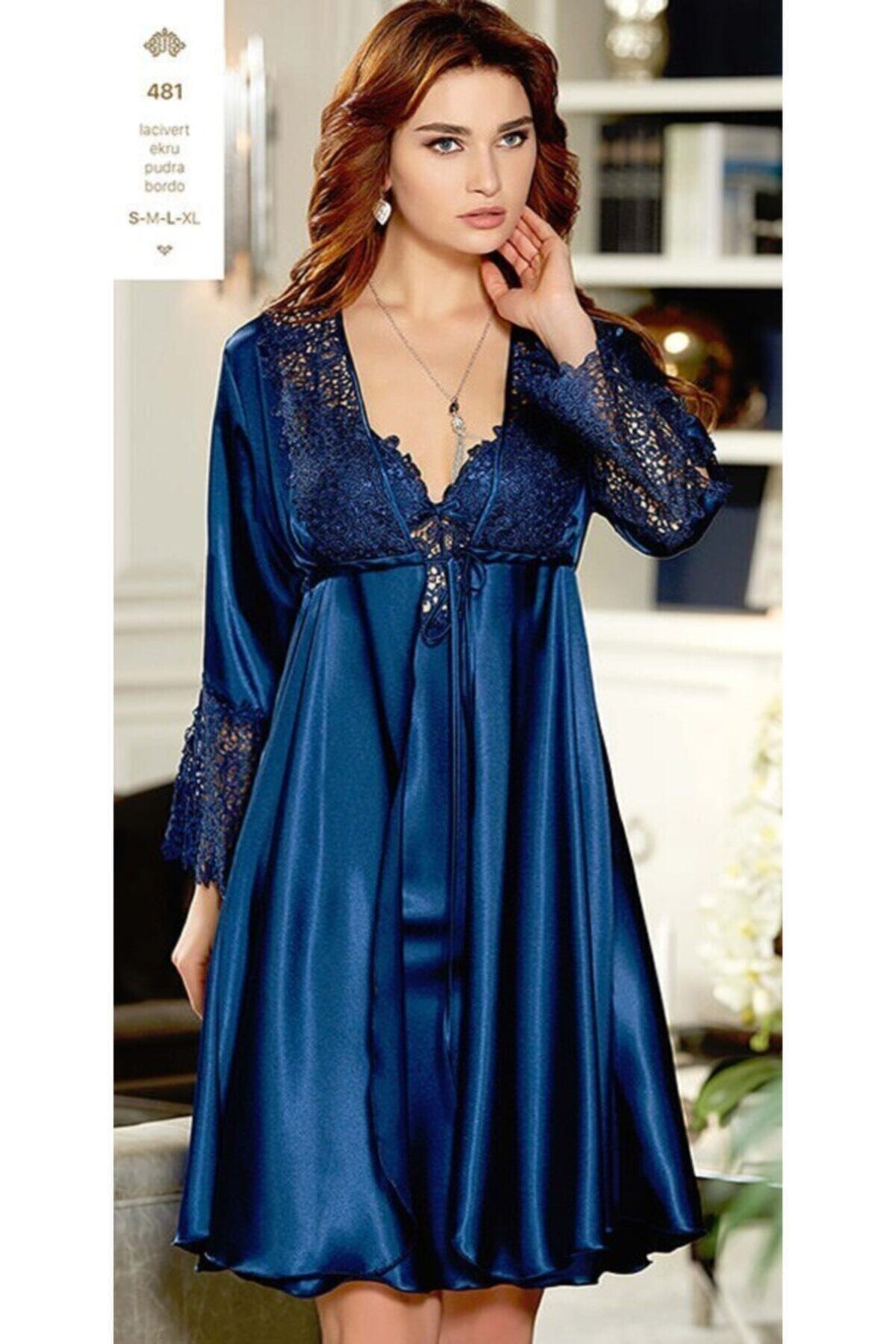 Alissa Kadın Saten Gecelik Takim 481